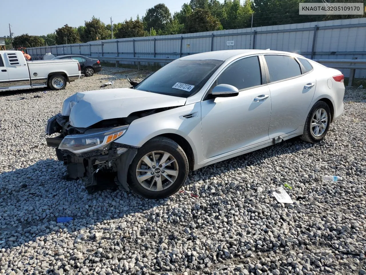 2016 Kia Optima Lx VIN: KNAGT4L32G5109170 Lot: 67897274