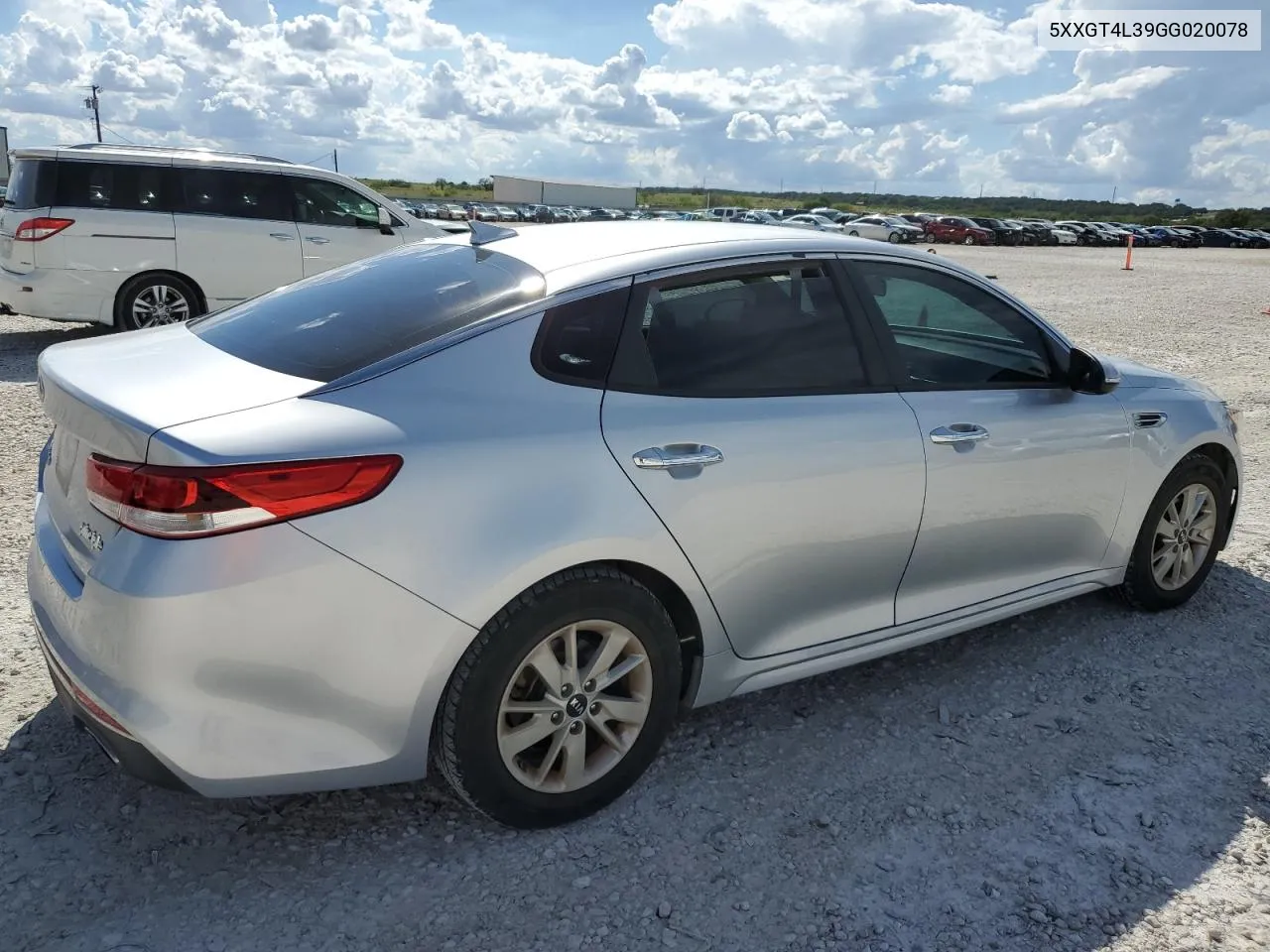 2016 Kia Optima Lx VIN: 5XXGT4L39GG020078 Lot: 68098634