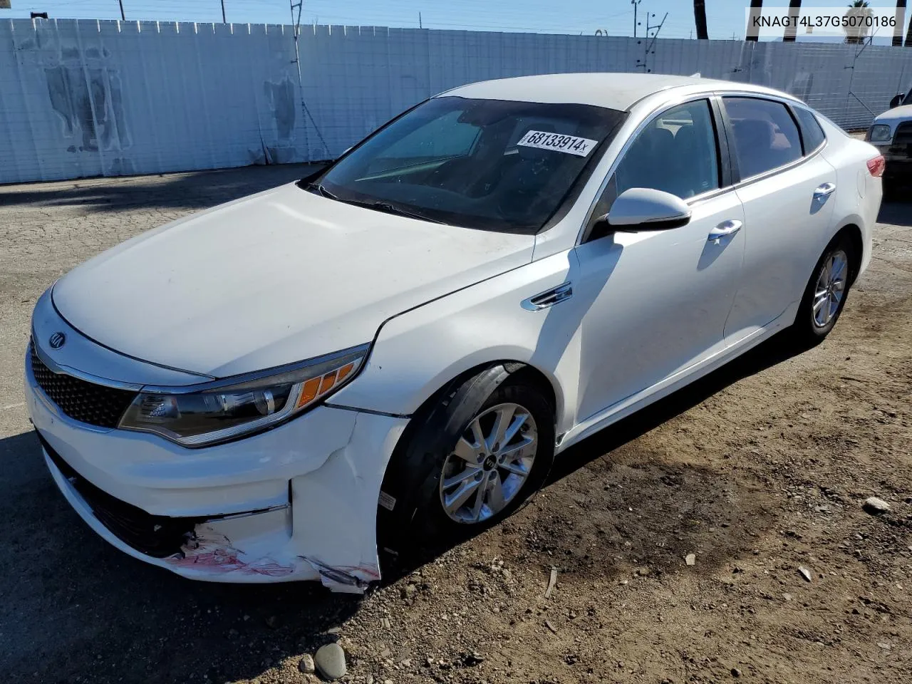 2016 Kia Optima Lx VIN: KNAGT4L37G5070186 Lot: 68133914