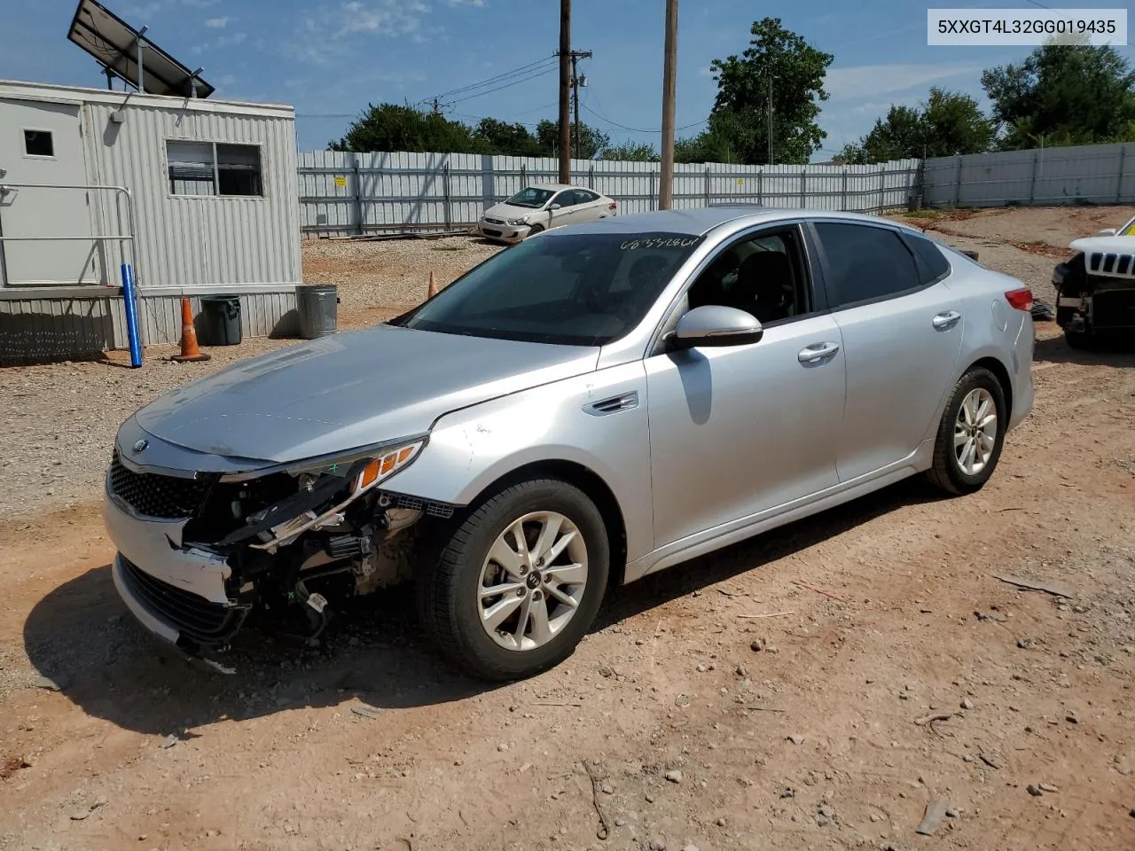 2016 Kia Optima Lx VIN: 5XXGT4L32GG019435 Lot: 68332864