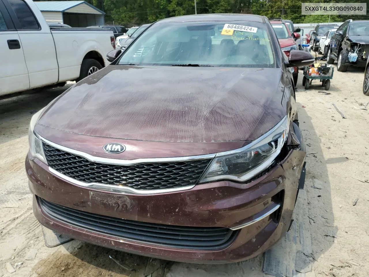 5XXGT4L33GG090840 2016 Kia Optima Lx