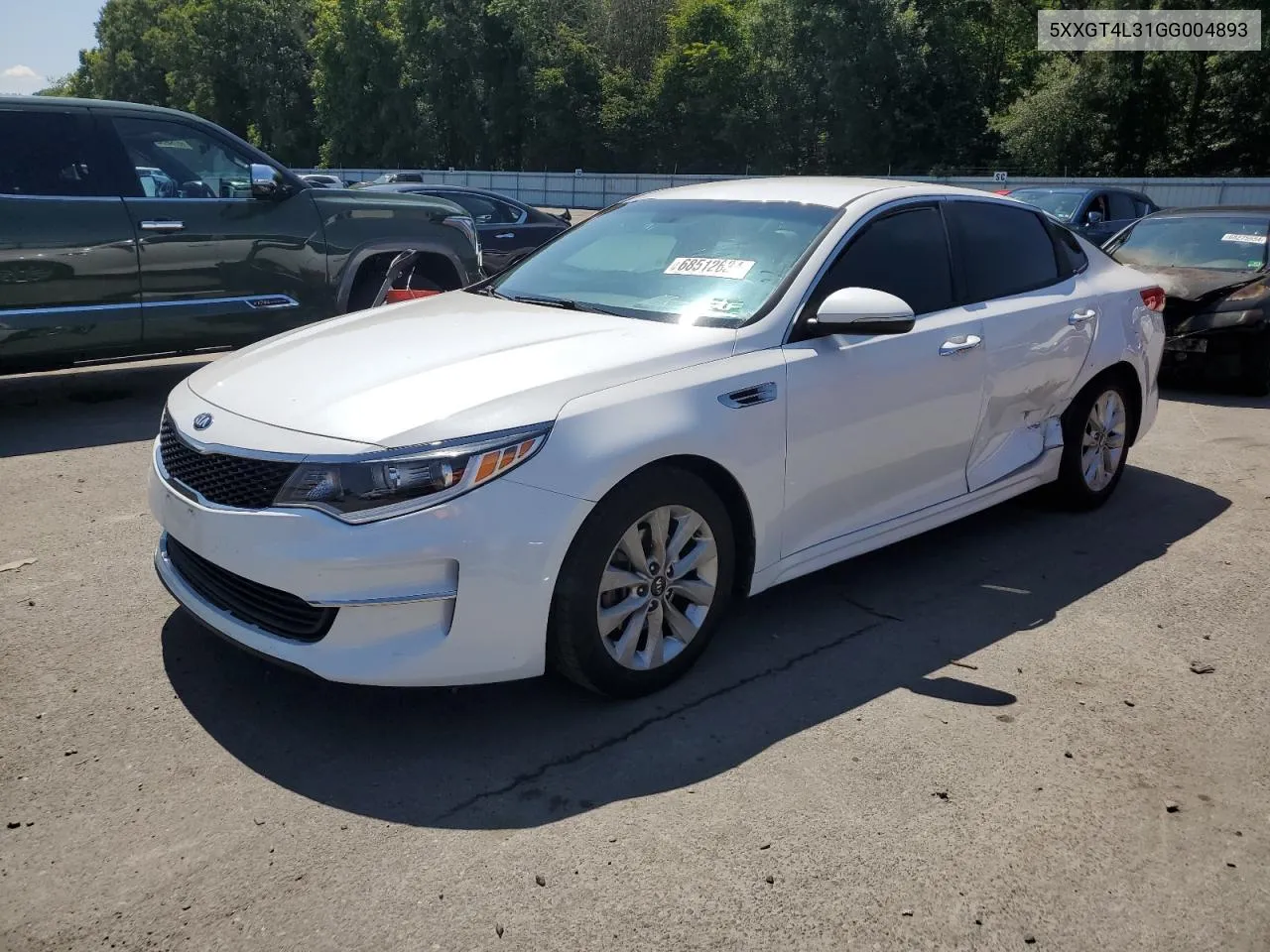 2016 Kia Optima Lx VIN: 5XXGT4L31GG004893 Lot: 68512634