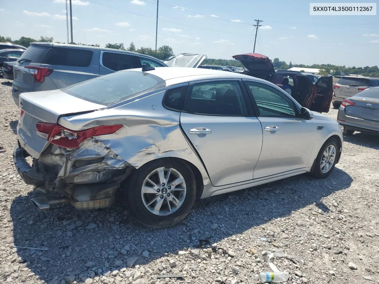 2016 Kia Optima Lx VIN: 5XXGT4L35GG112367 Lot: 68549494