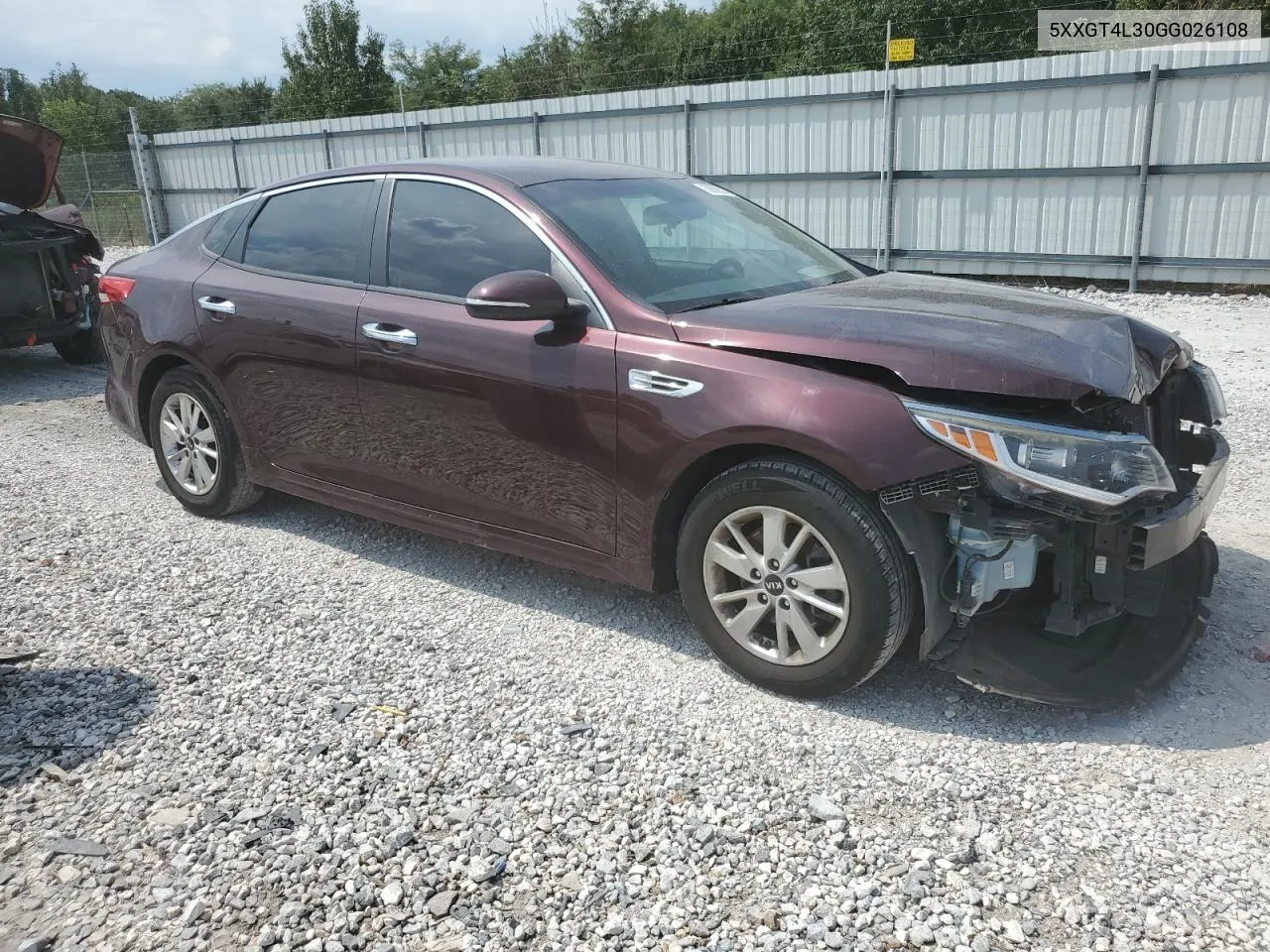 2016 Kia Optima Lx VIN: 5XXGT4L30GG026108 Lot: 68689334