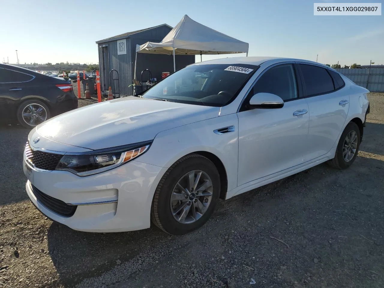 2016 Kia Optima Lx VIN: 5XXGT4L1XGG029807 Lot: 68904504