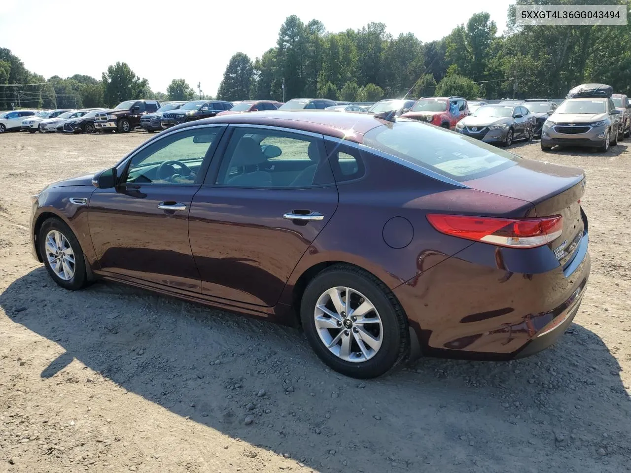 2016 Kia Optima Lx VIN: 5XXGT4L36GG043494 Lot: 68935714