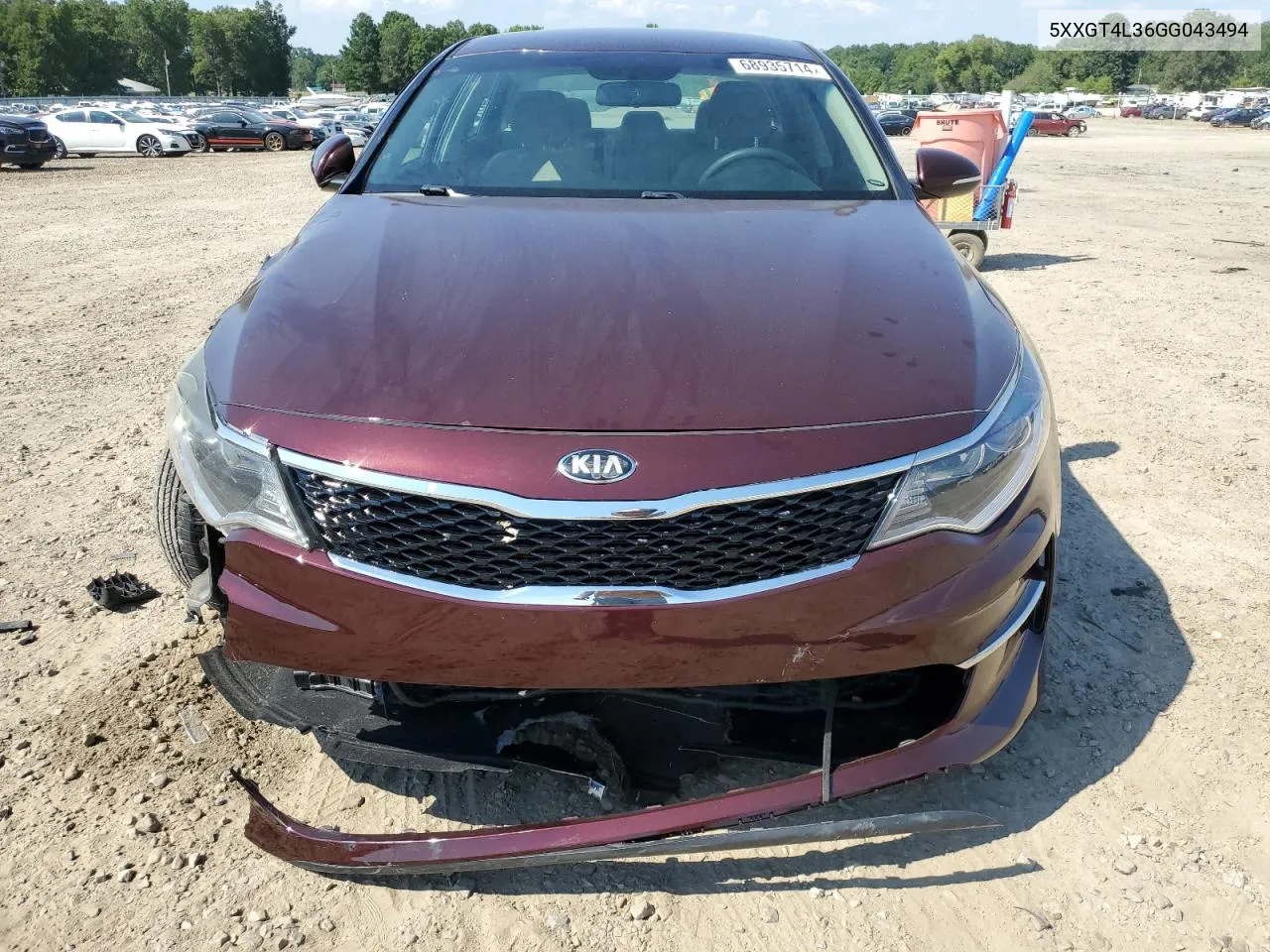 2016 Kia Optima Lx VIN: 5XXGT4L36GG043494 Lot: 68935714