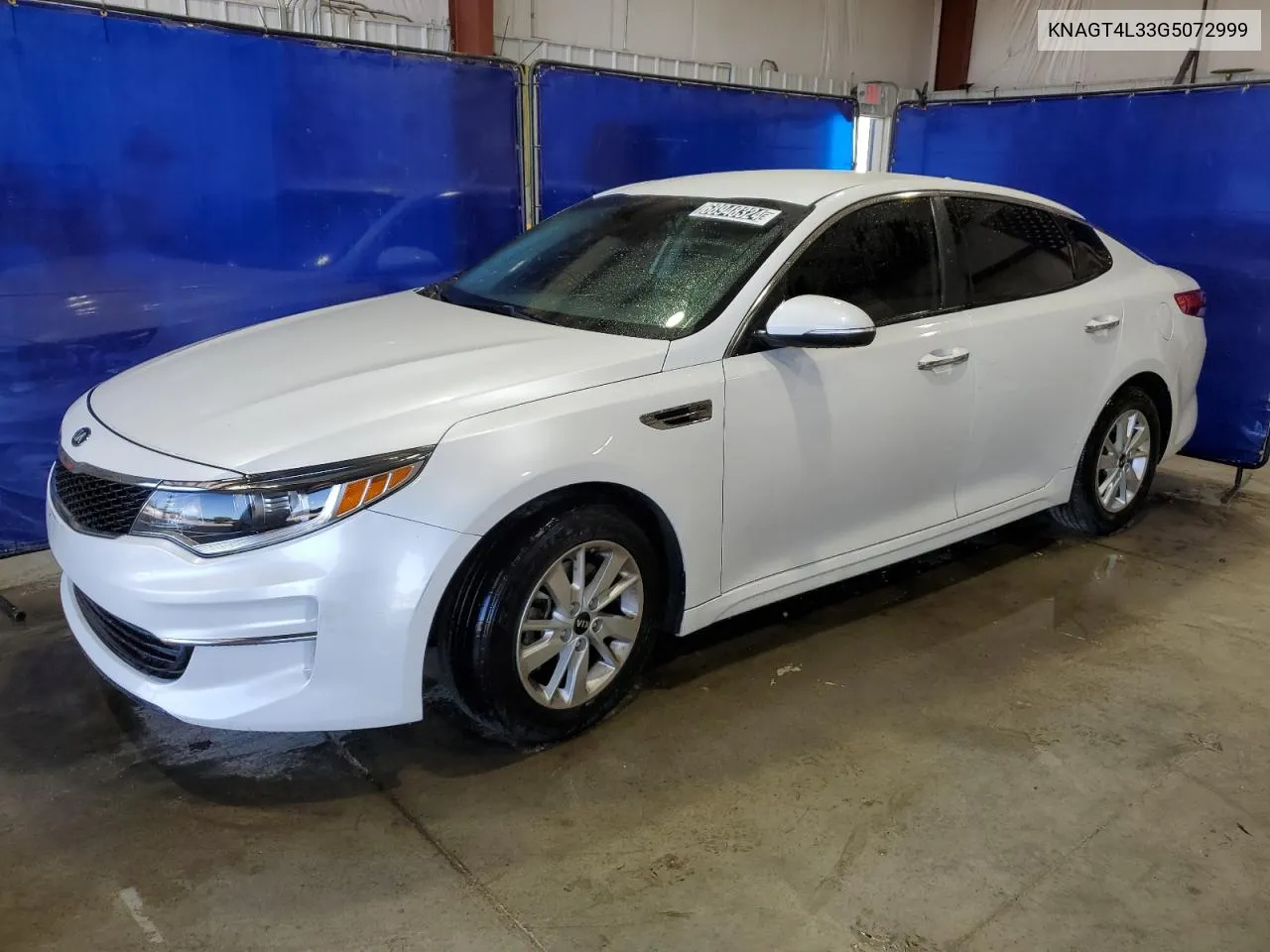 2016 Kia Optima Lx VIN: KNAGT4L33G5072999 Lot: 68948324