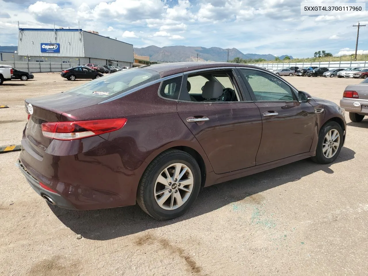 2016 Kia Optima Lx VIN: 5XXGT4L37GG117960 Lot: 68981864