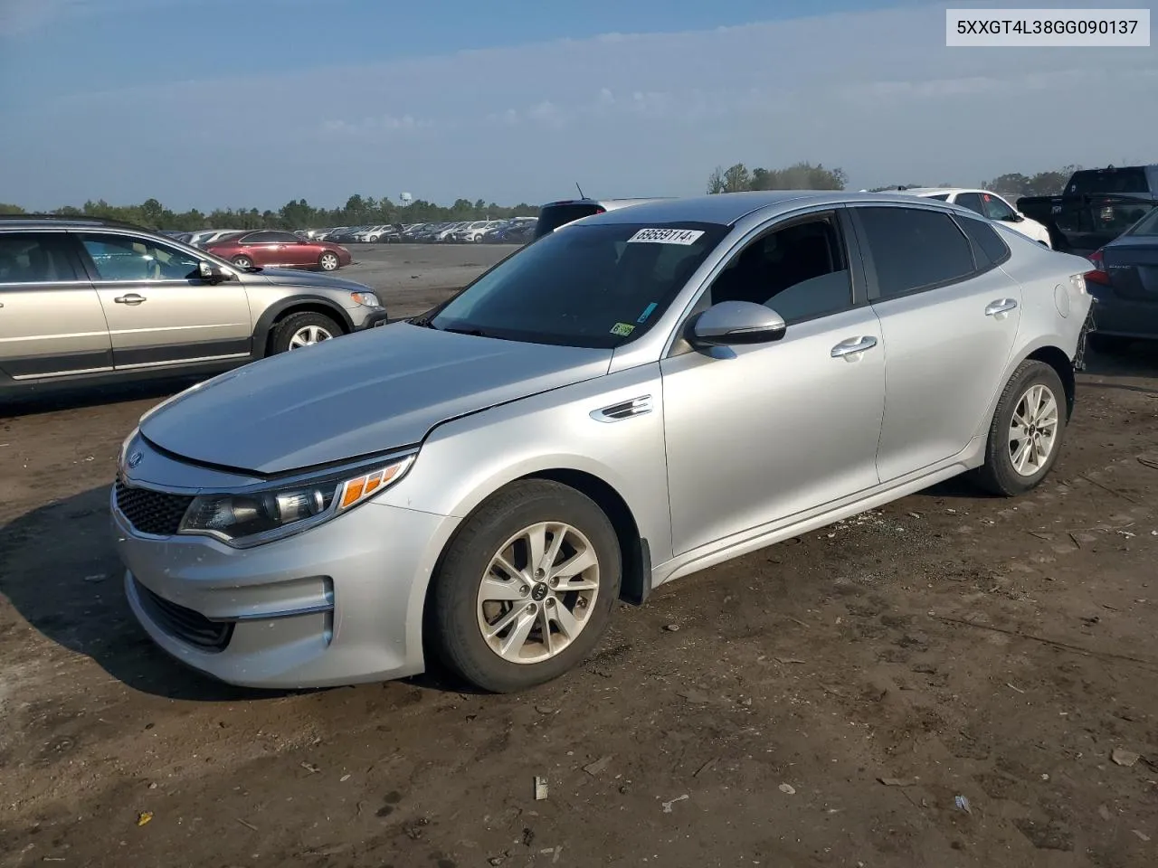 5XXGT4L38GG090137 2016 Kia Optima Lx