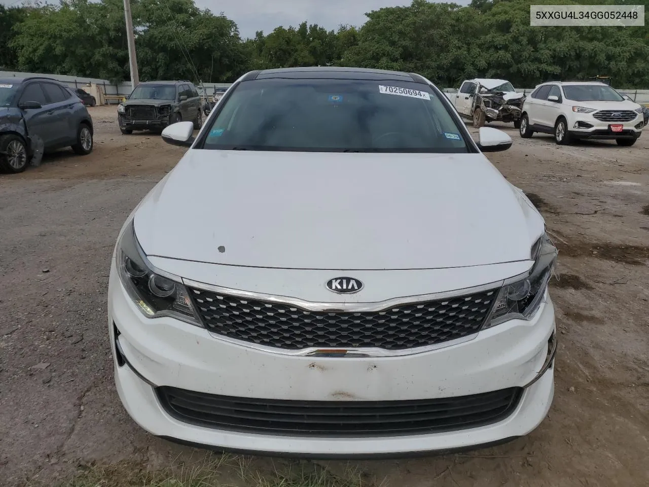 2016 Kia Optima Ex VIN: 5XXGU4L34GG052448 Lot: 70250694