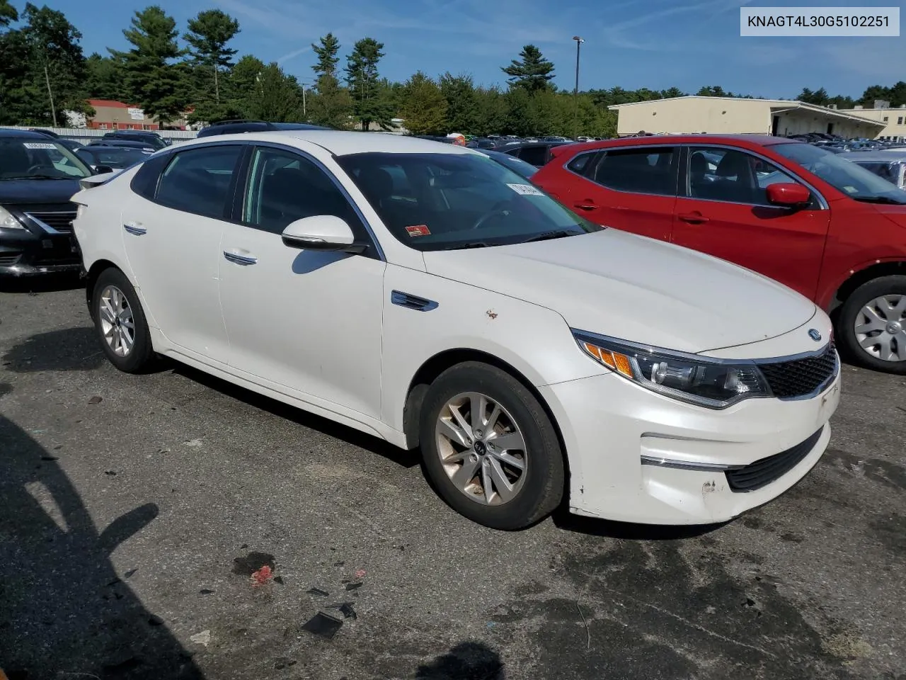 KNAGT4L30G5102251 2016 Kia Optima Lx