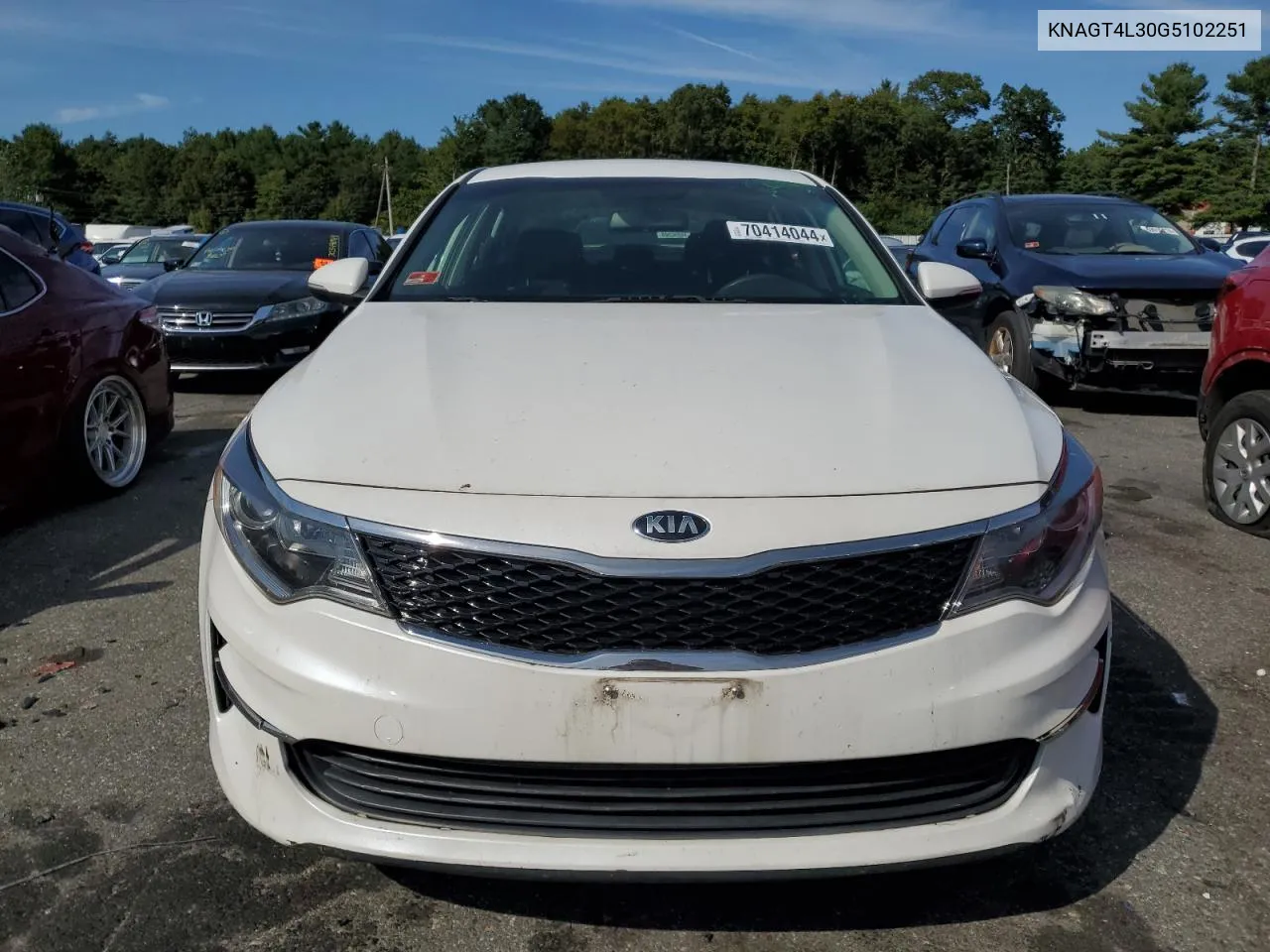 2016 Kia Optima Lx VIN: KNAGT4L30G5102251 Lot: 70414044