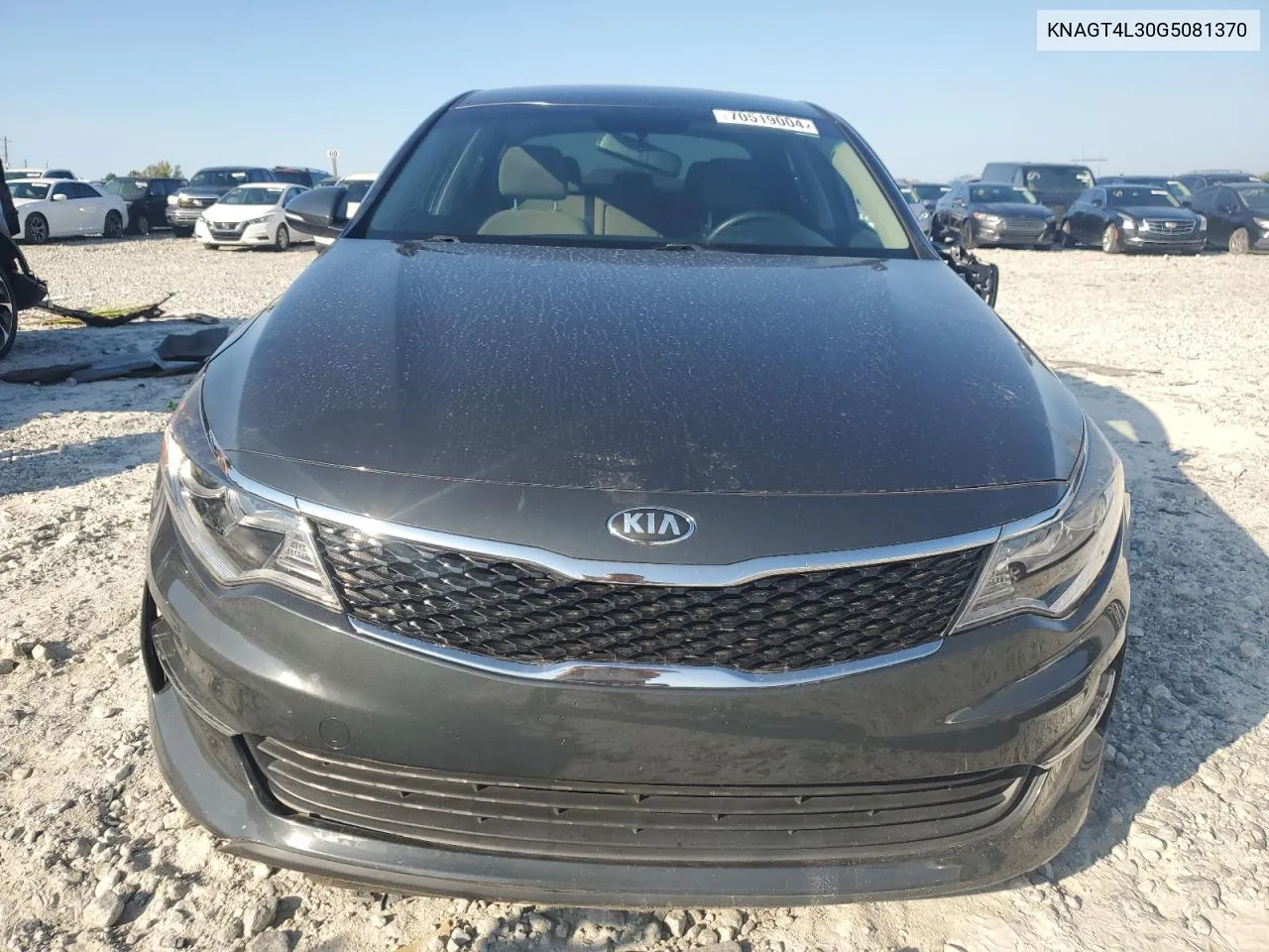 2016 Kia Optima Lx VIN: KNAGT4L30G5081370 Lot: 70519004