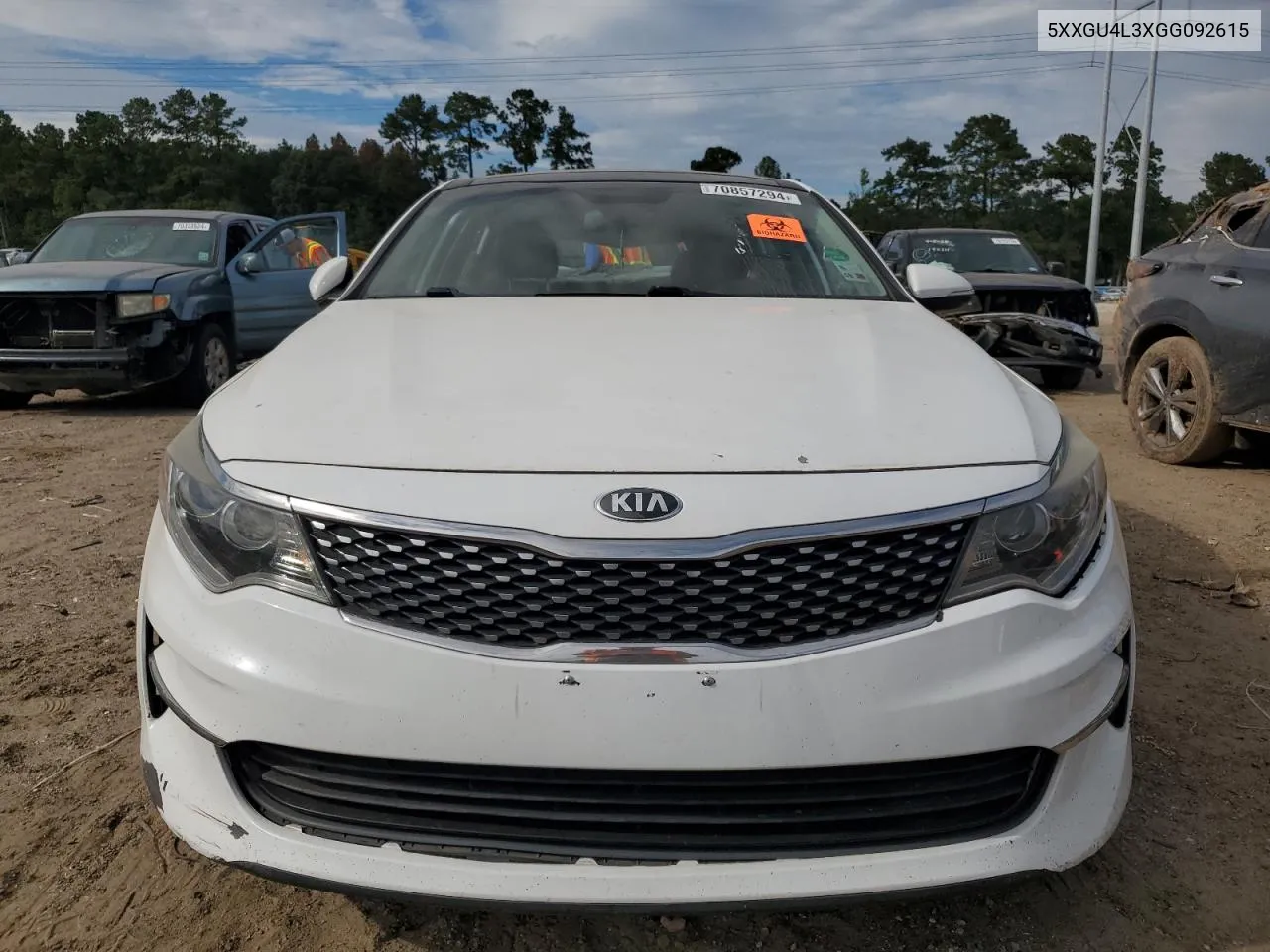 2016 Kia Optima Ex VIN: 5XXGU4L3XGG092615 Lot: 70857294