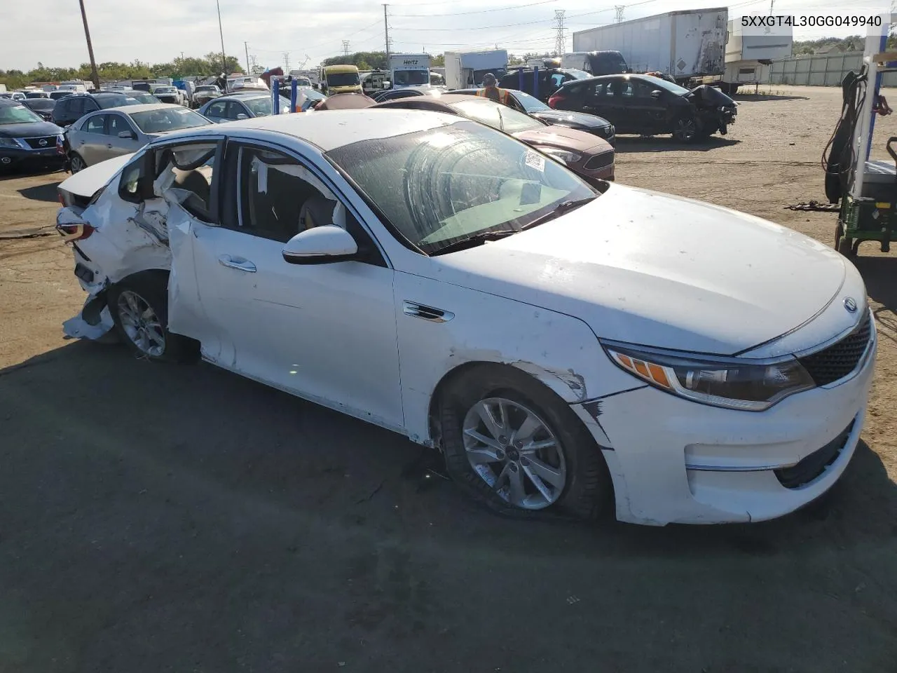 2016 Kia Optima Lx VIN: 5XXGT4L30GG049940 Lot: 71215614