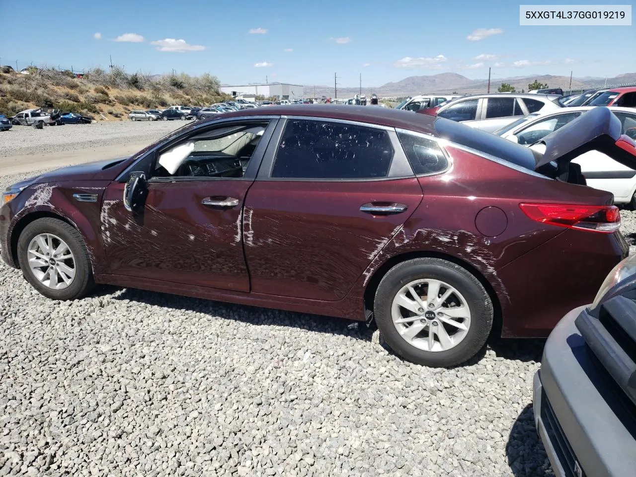 2016 Kia Optima Lx VIN: 5XXGT4L37GG019219 Lot: 71305204