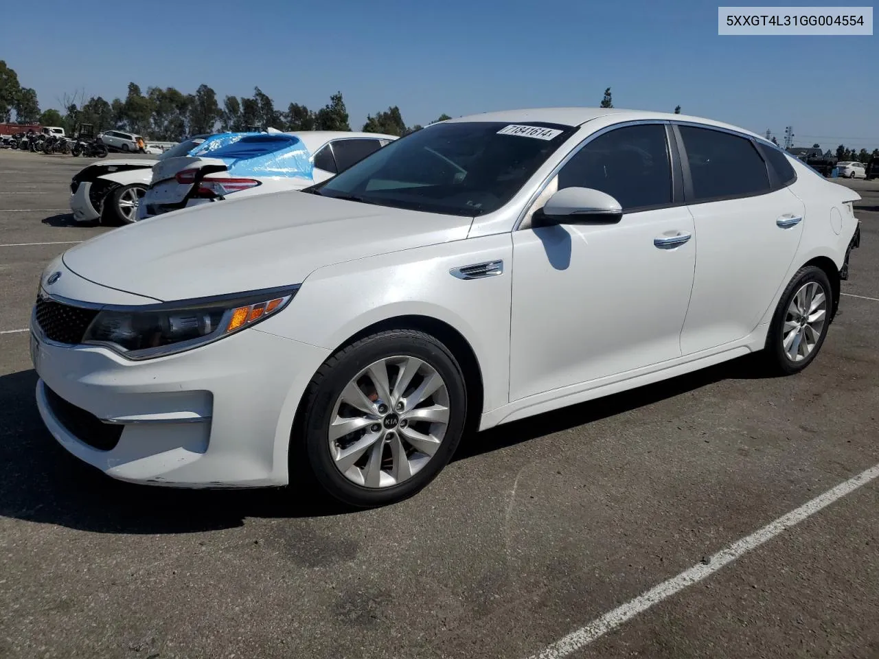 5XXGT4L31GG004554 2016 Kia Optima Lx