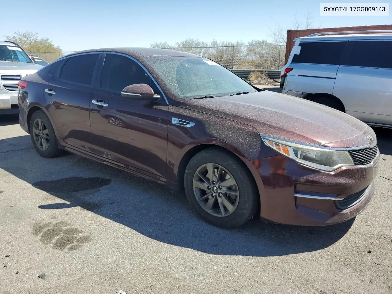 2016 Kia Optima Lx VIN: 5XXGT4L17GG009143 Lot: 72074954