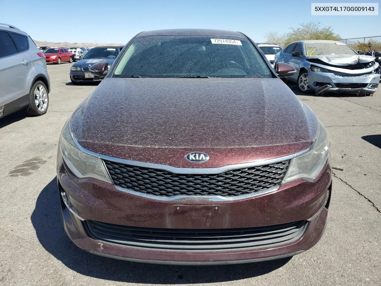 2016 Kia Optima Lx VIN: 5XXGT4L17GG009143 Lot: 72074954