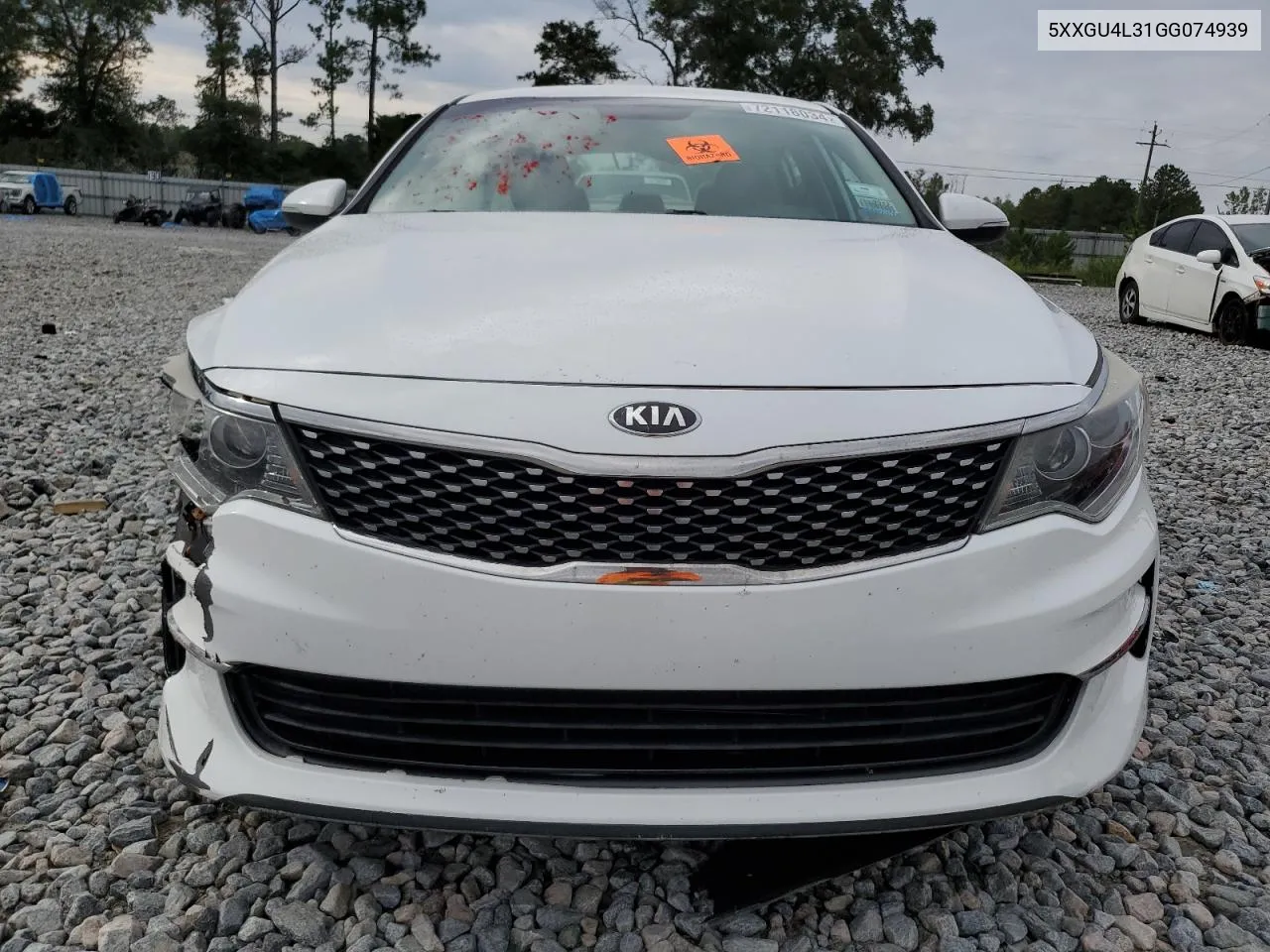 2016 Kia Optima Ex VIN: 5XXGU4L31GG074939 Lot: 72118034