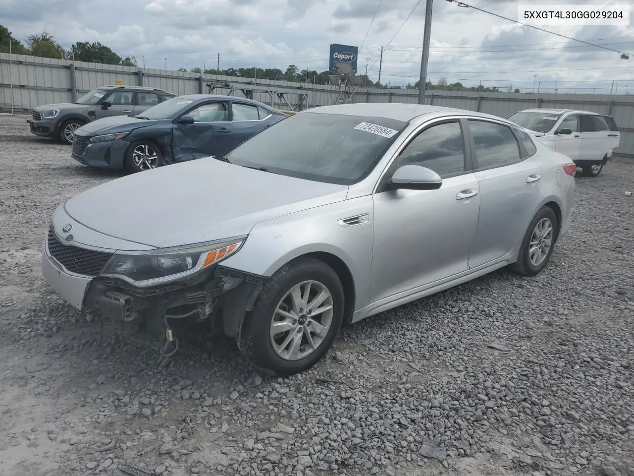 2016 Kia Optima Lx VIN: 5XXGT4L30GG029204 Lot: 72420584