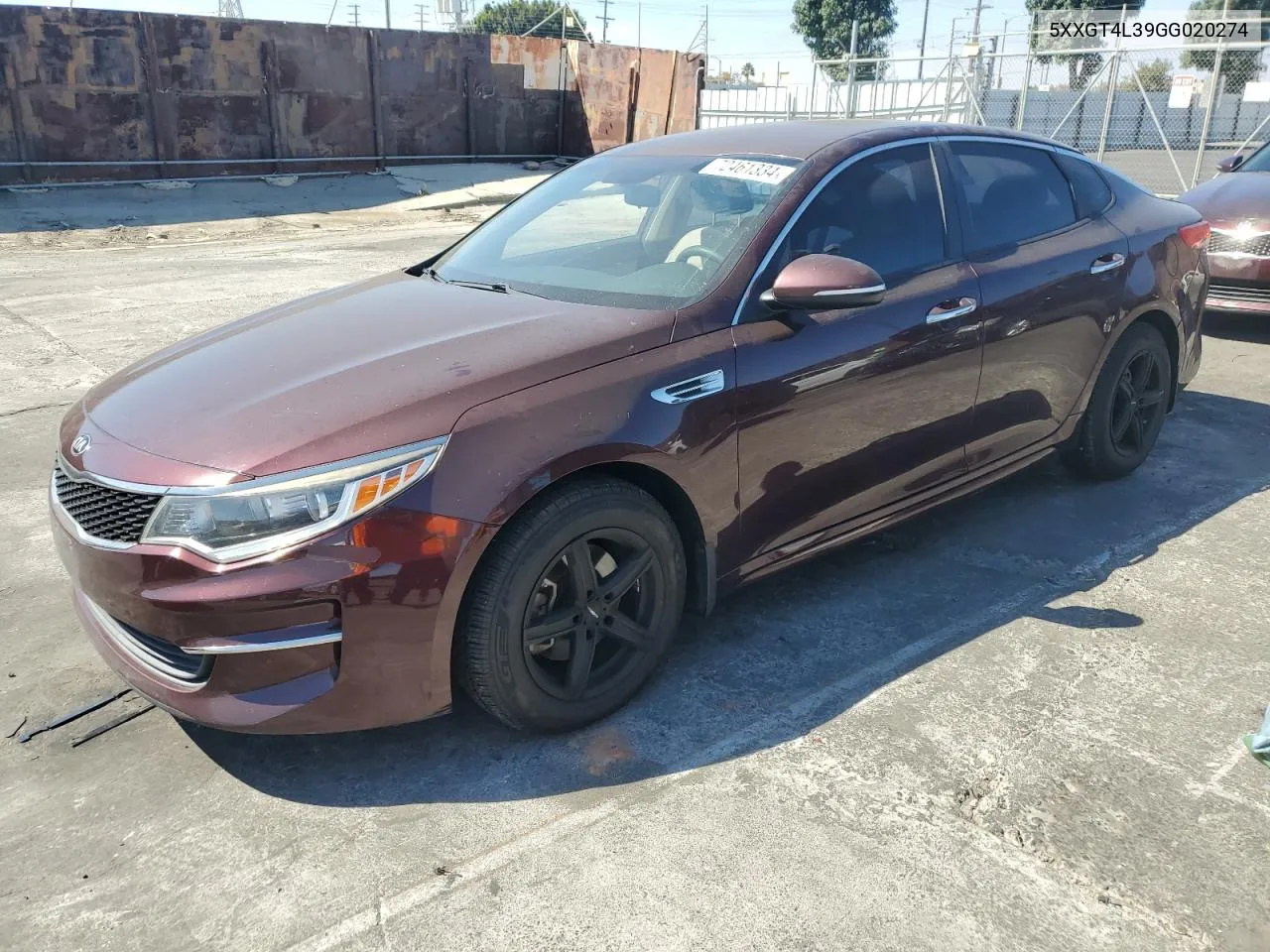 5XXGT4L39GG020274 2016 Kia Optima Lx