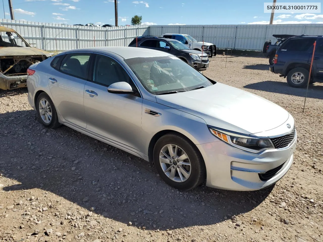 2016 Kia Optima Lx VIN: 5XXGT4L31GG017773 Lot: 72978604