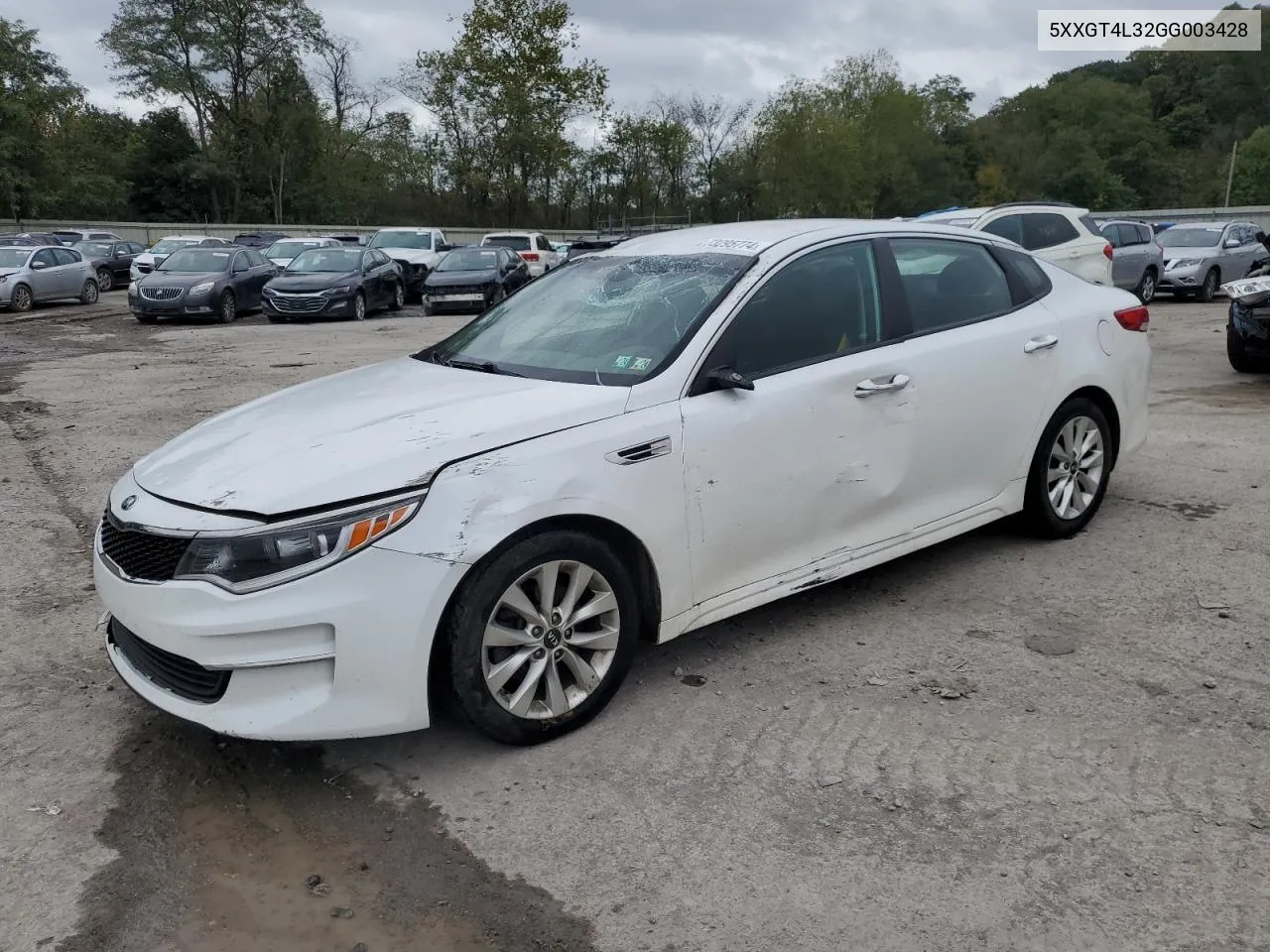 2016 Kia Optima Lx VIN: 5XXGT4L32GG003428 Lot: 73295774