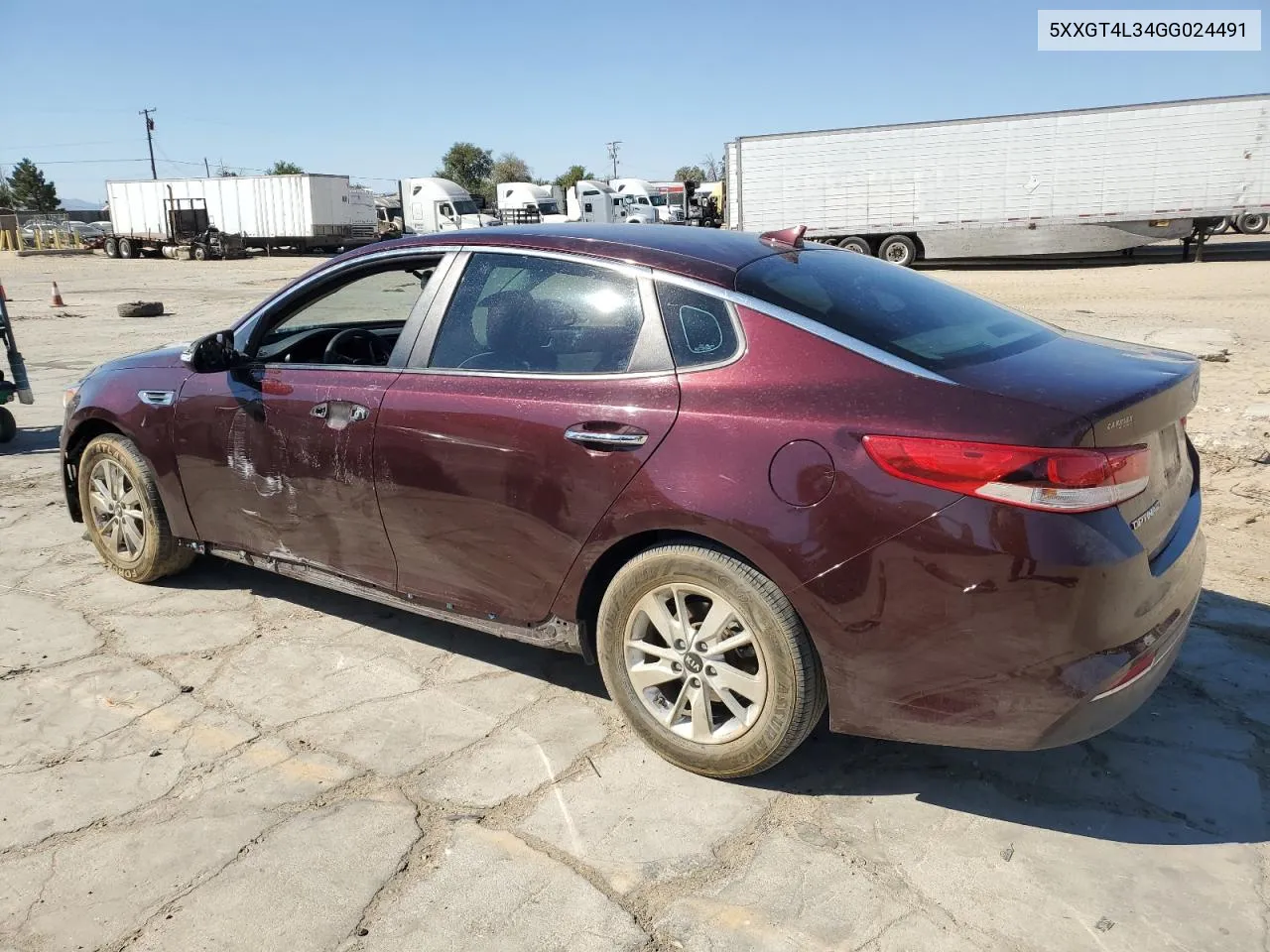 5XXGT4L34GG024491 2016 Kia Optima Lx