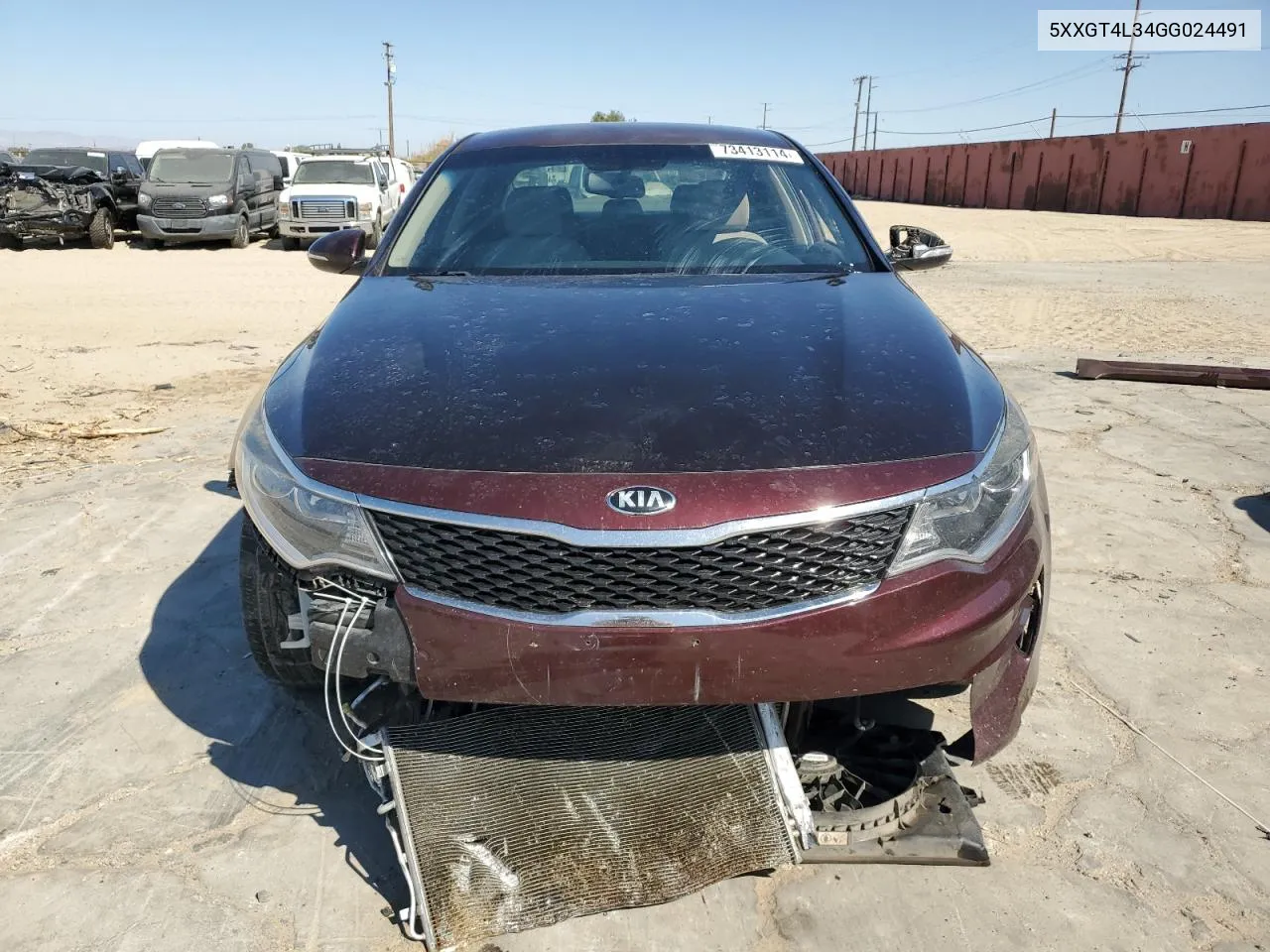 5XXGT4L34GG024491 2016 Kia Optima Lx