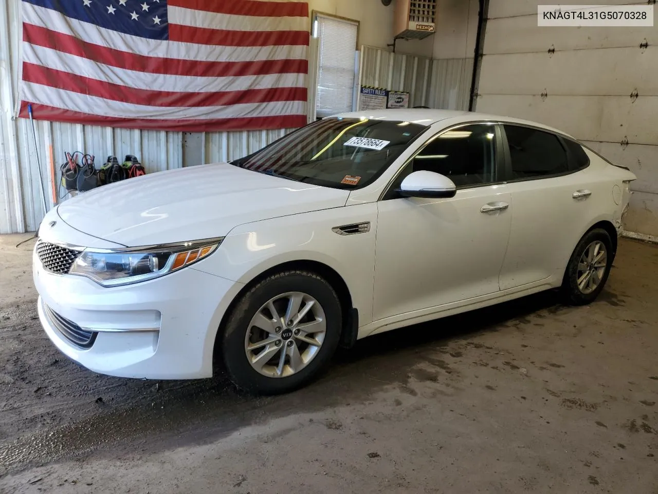 2016 Kia Optima Lx VIN: KNAGT4L31G5070328 Lot: 73578664