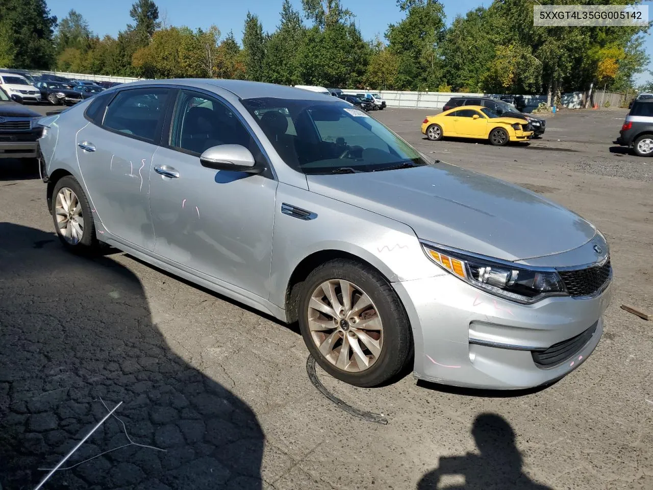 5XXGT4L35GG005142 2016 Kia Optima Lx