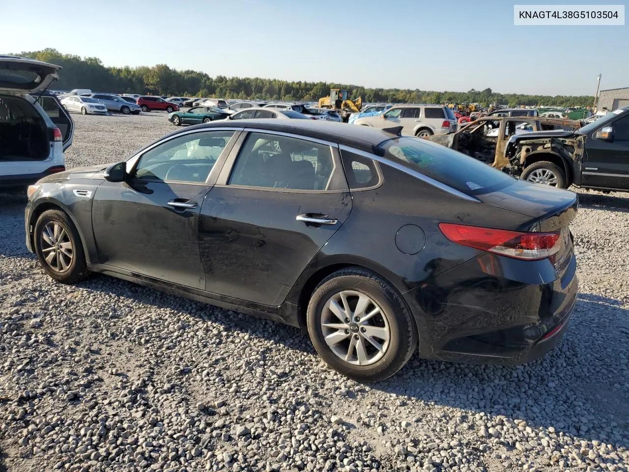 KNAGT4L38G5103504 2016 Kia Optima Lx