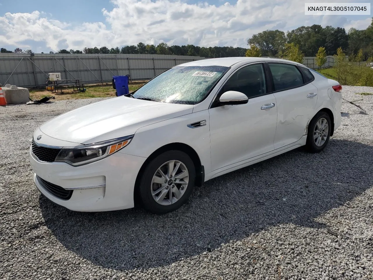 KNAGT4L30G5107045 2016 Kia Optima Lx