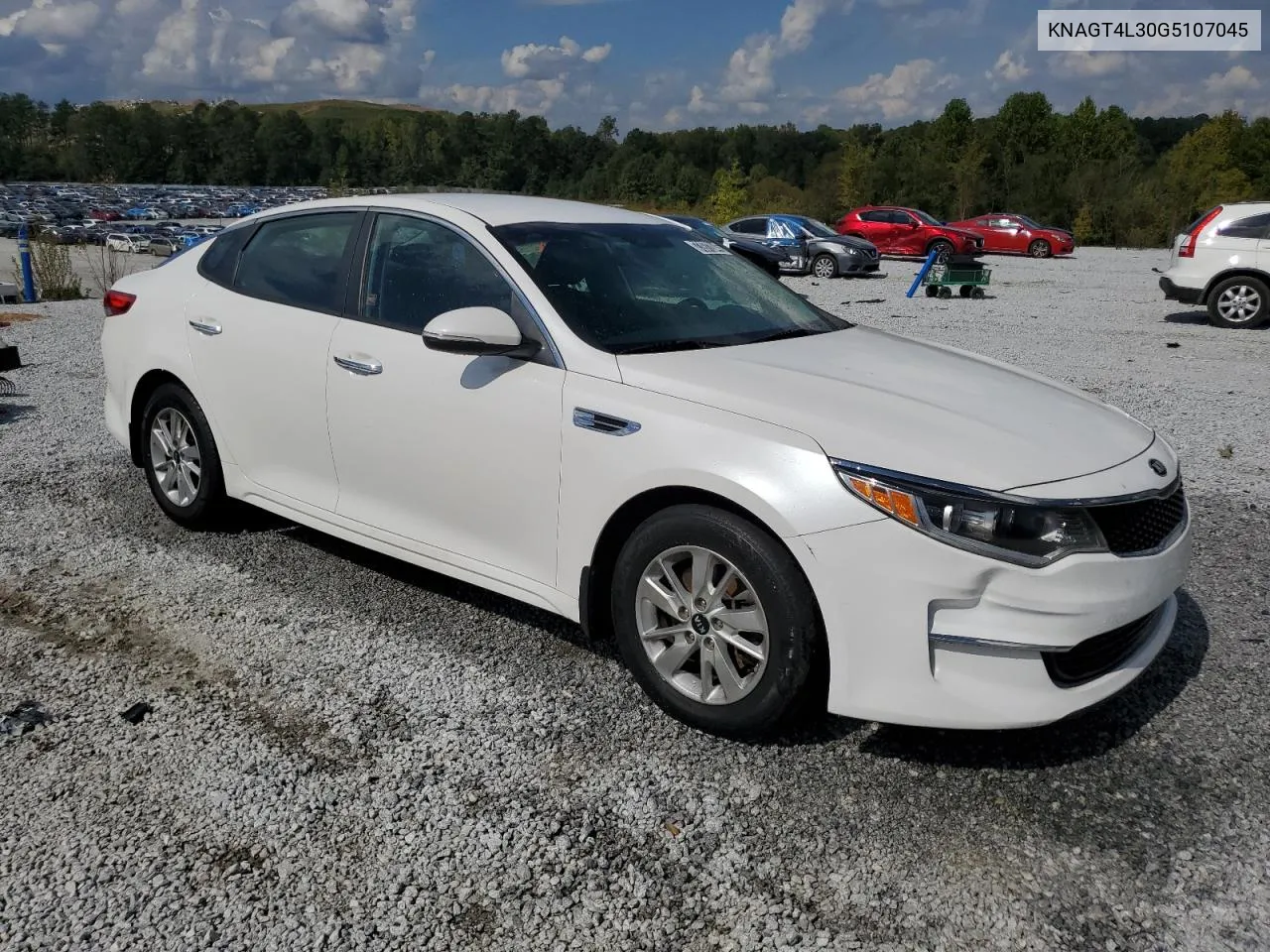 2016 Kia Optima Lx VIN: KNAGT4L30G5107045 Lot: 73972844