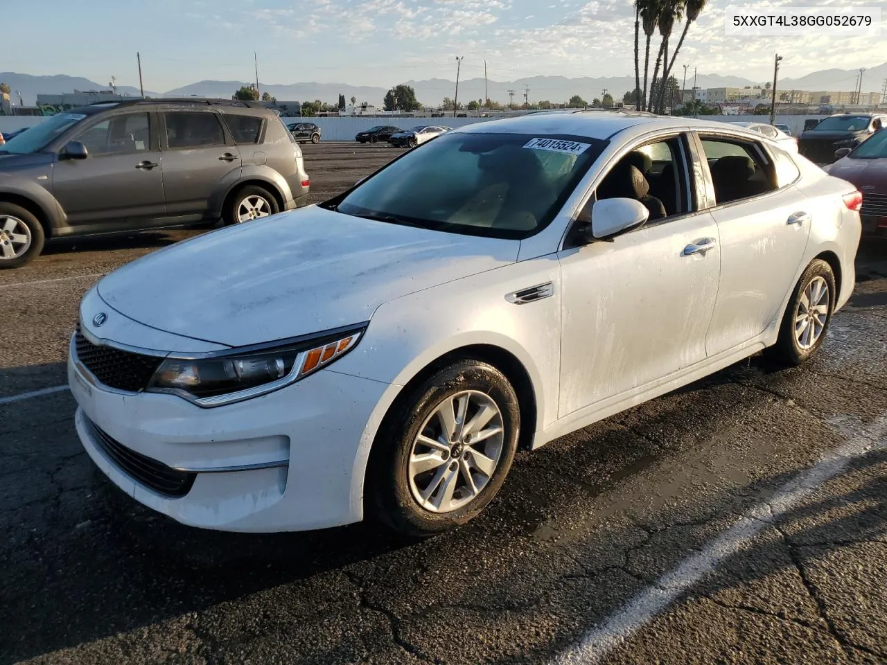 2016 Kia Optima Lx VIN: 5XXGT4L38GG052679 Lot: 74015524