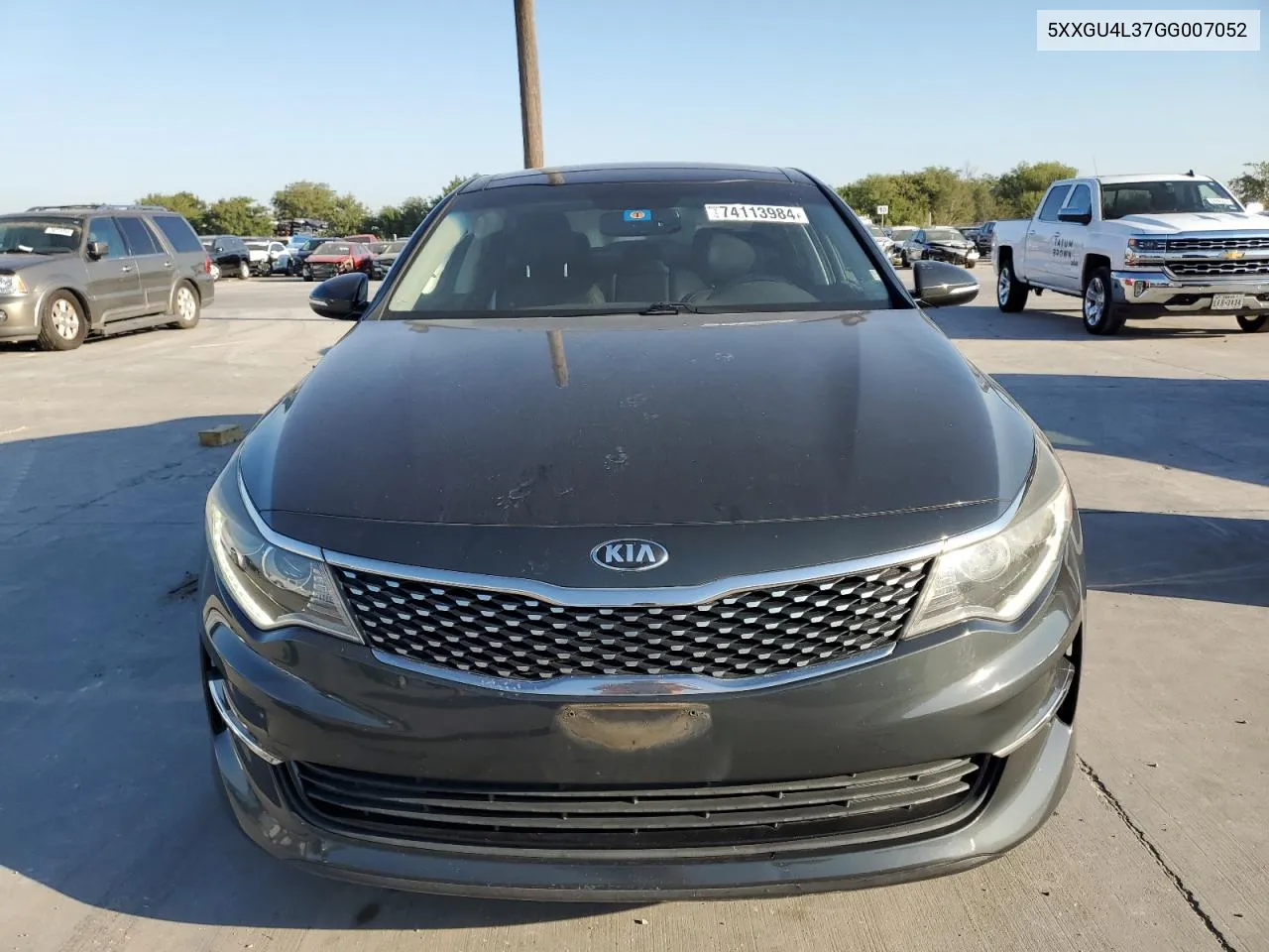 2016 Kia Optima Ex VIN: 5XXGU4L37GG007052 Lot: 74113984