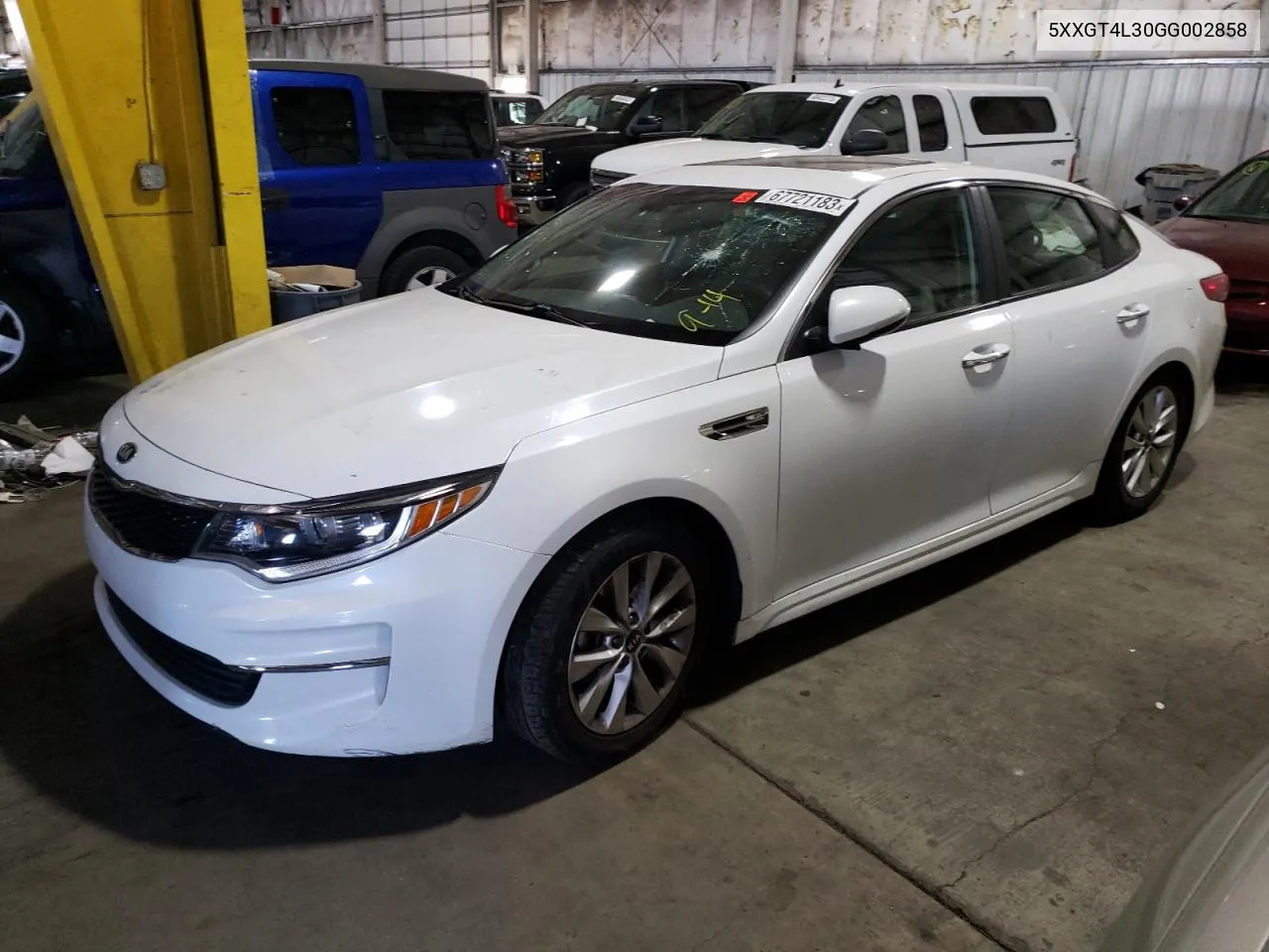 5XXGT4L30GG002858 2016 Kia Optima Lx