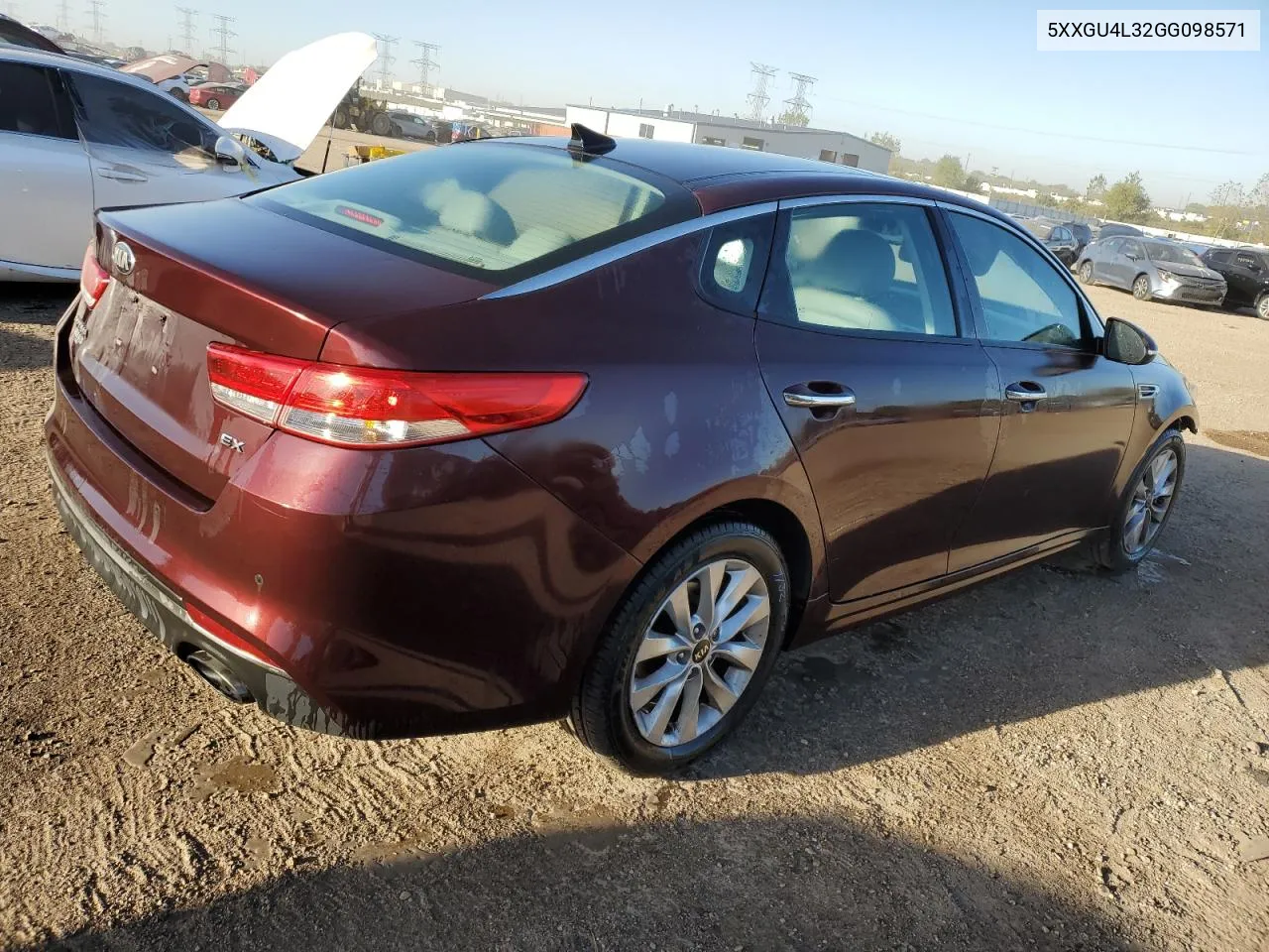 5XXGU4L32GG098571 2016 Kia Optima Ex