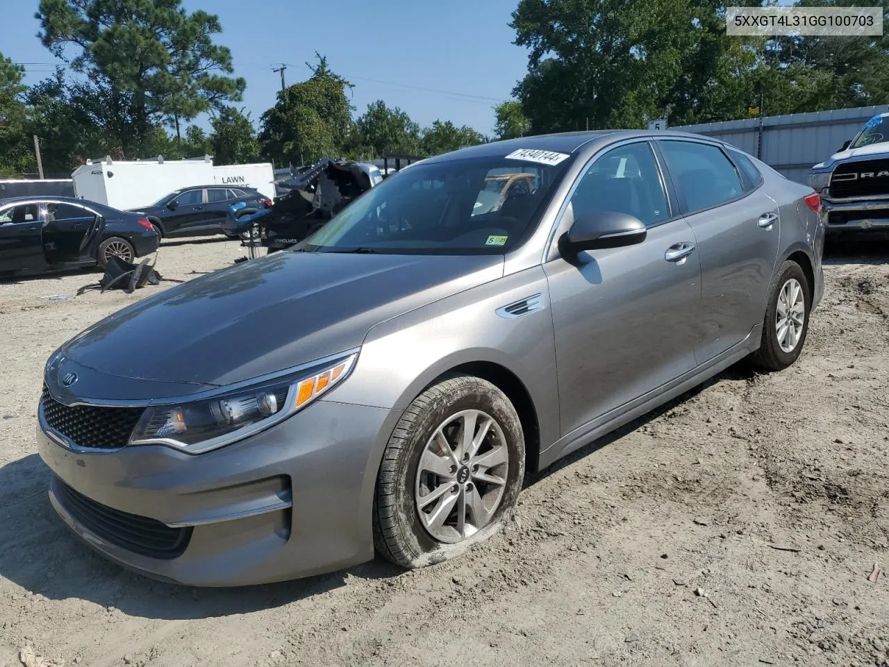 2016 Kia Optima Lx VIN: 5XXGT4L31GG100703 Lot: 74340144