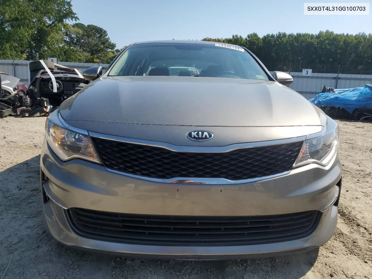 2016 Kia Optima Lx VIN: 5XXGT4L31GG100703 Lot: 74340144