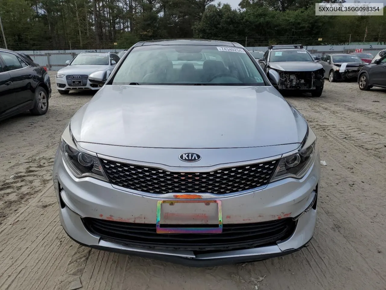 2016 Kia Optima Ex VIN: 5XXGU4L35GG098354 Lot: 74340254