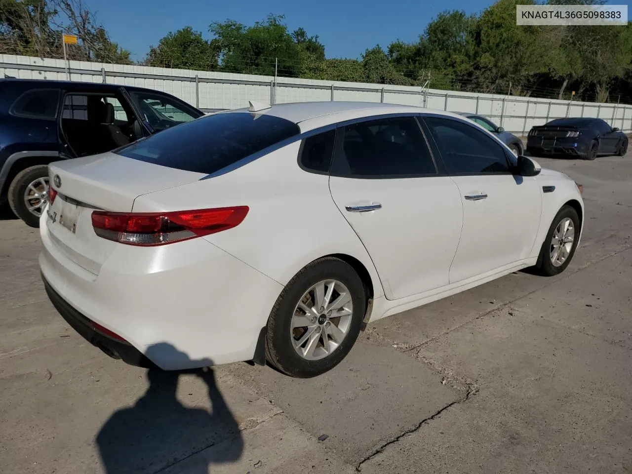 KNAGT4L36G5098383 2016 Kia Optima Lx