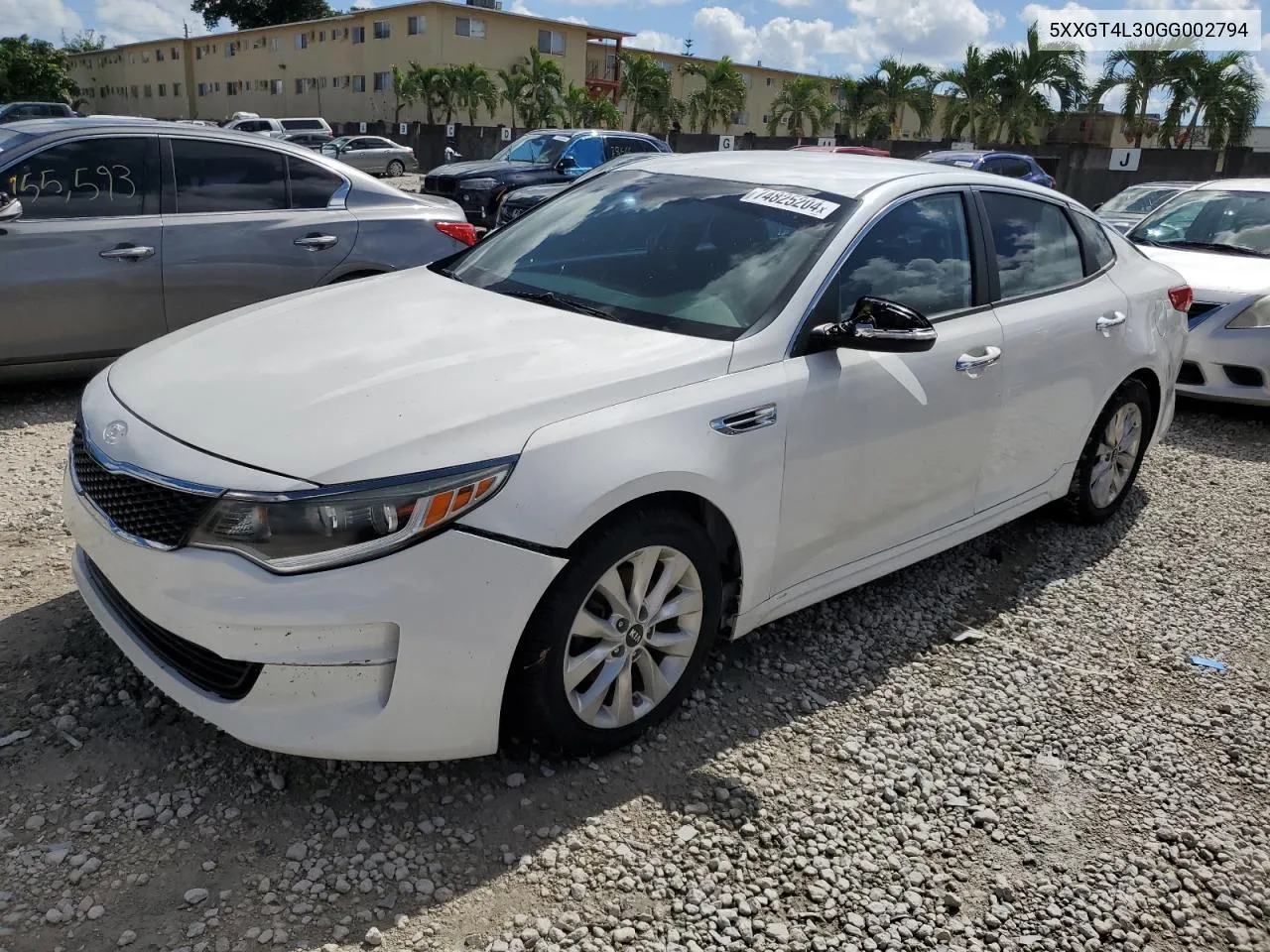 2016 Kia Optima Lx VIN: 5XXGT4L30GG002794 Lot: 74825204