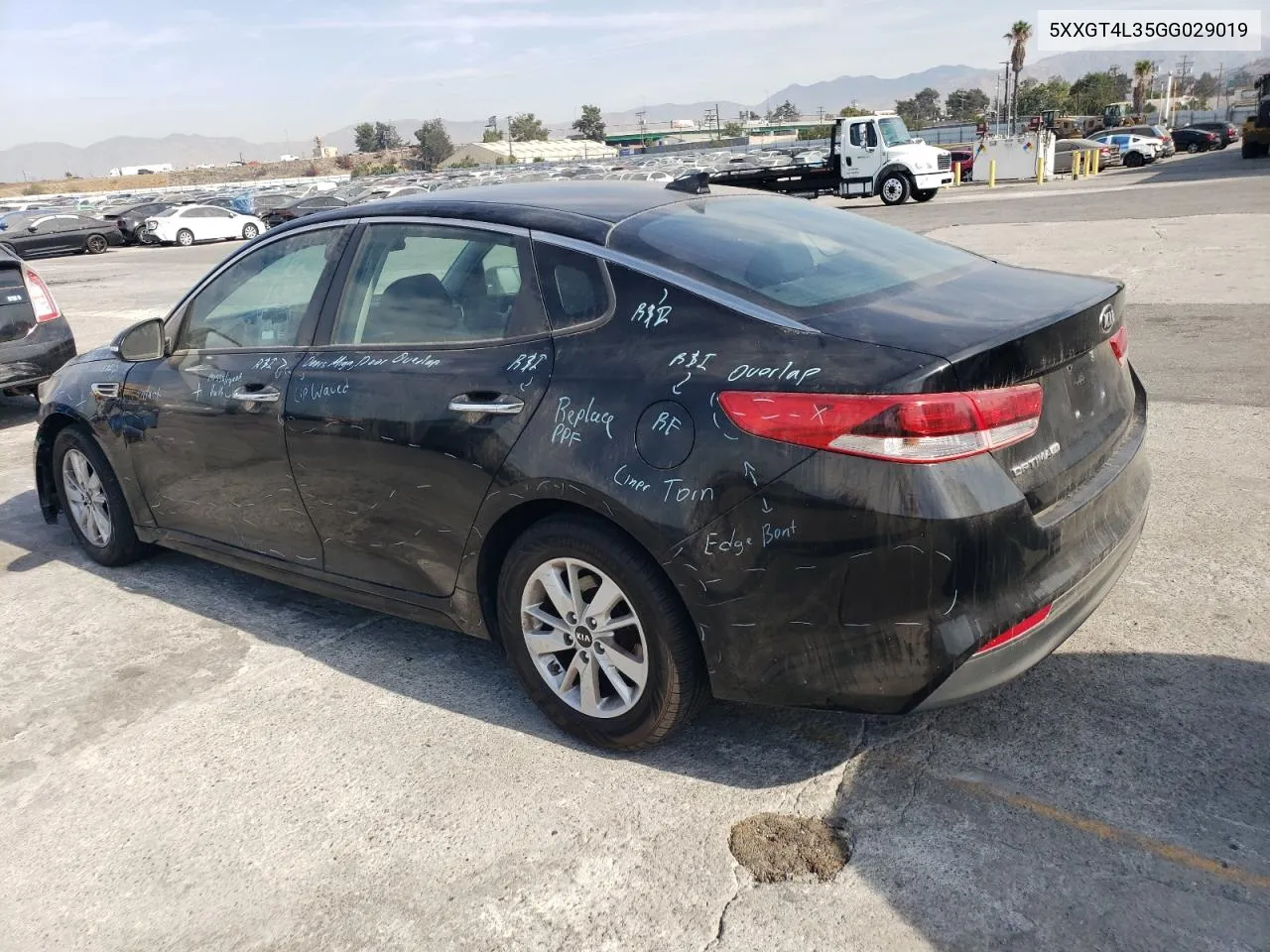 5XXGT4L35GG029019 2016 Kia Optima Lx