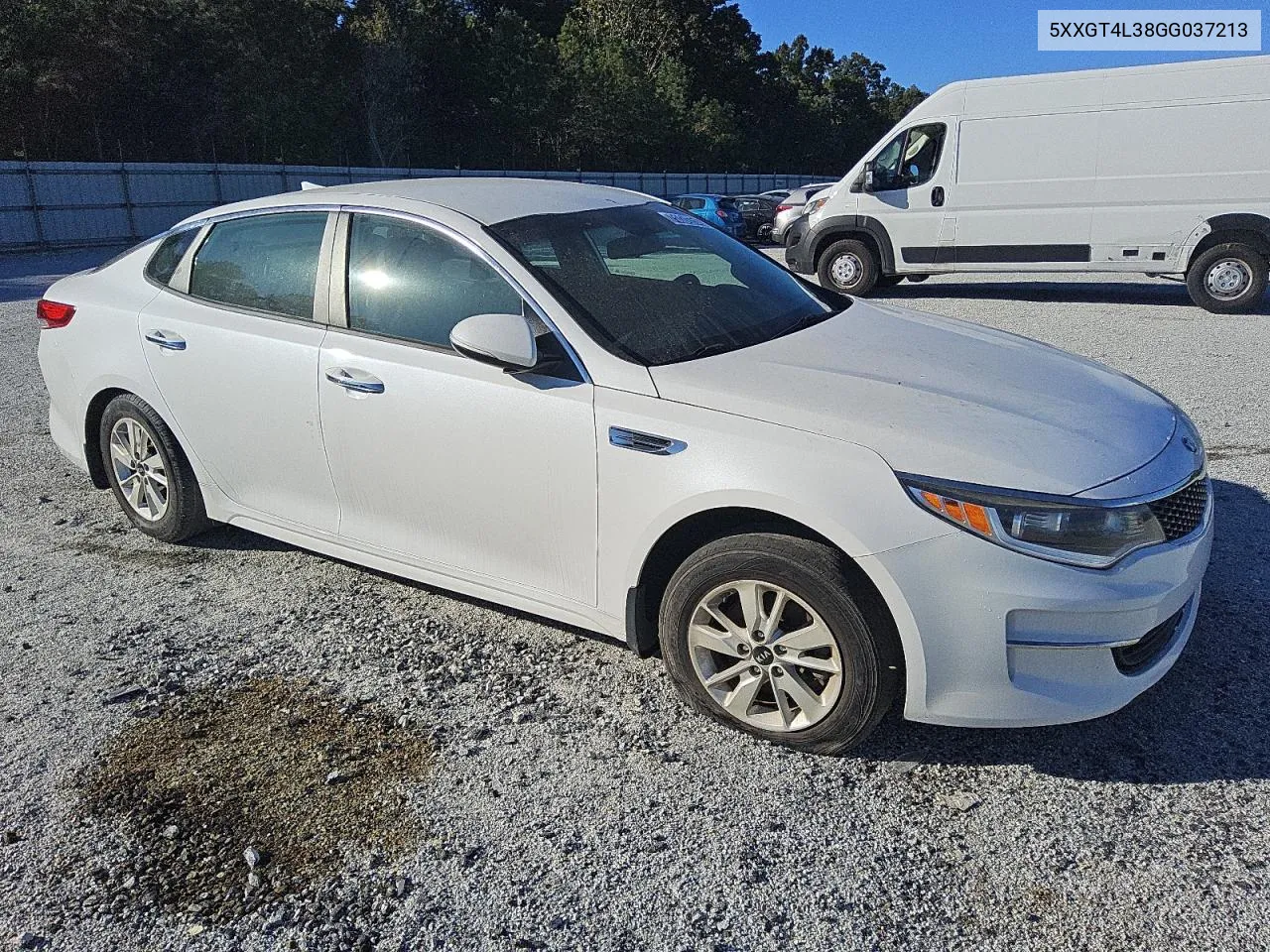 2016 Kia Optima Lx VIN: 5XXGT4L38GG037213 Lot: 75324354