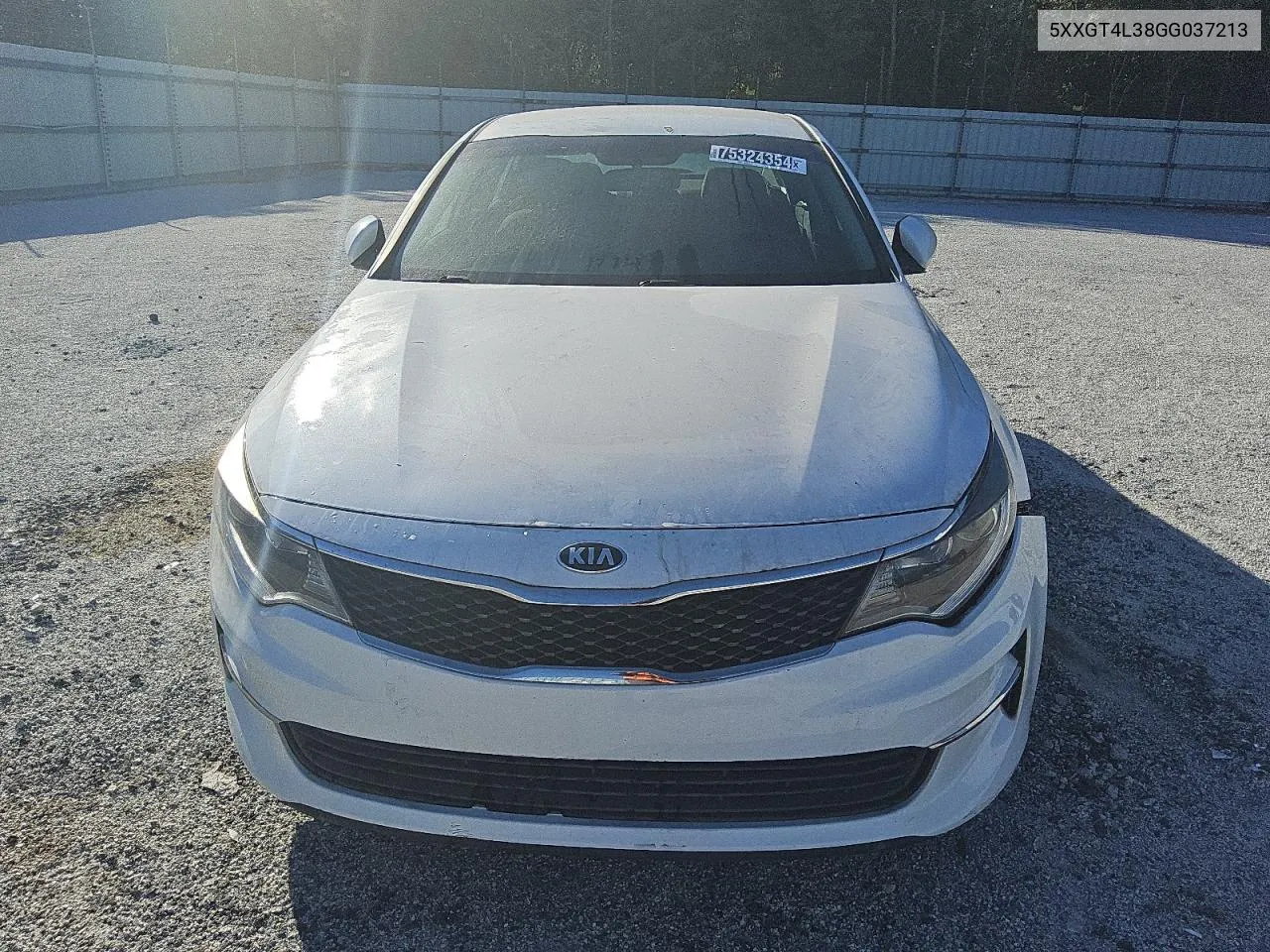 2016 Kia Optima Lx VIN: 5XXGT4L38GG037213 Lot: 75324354