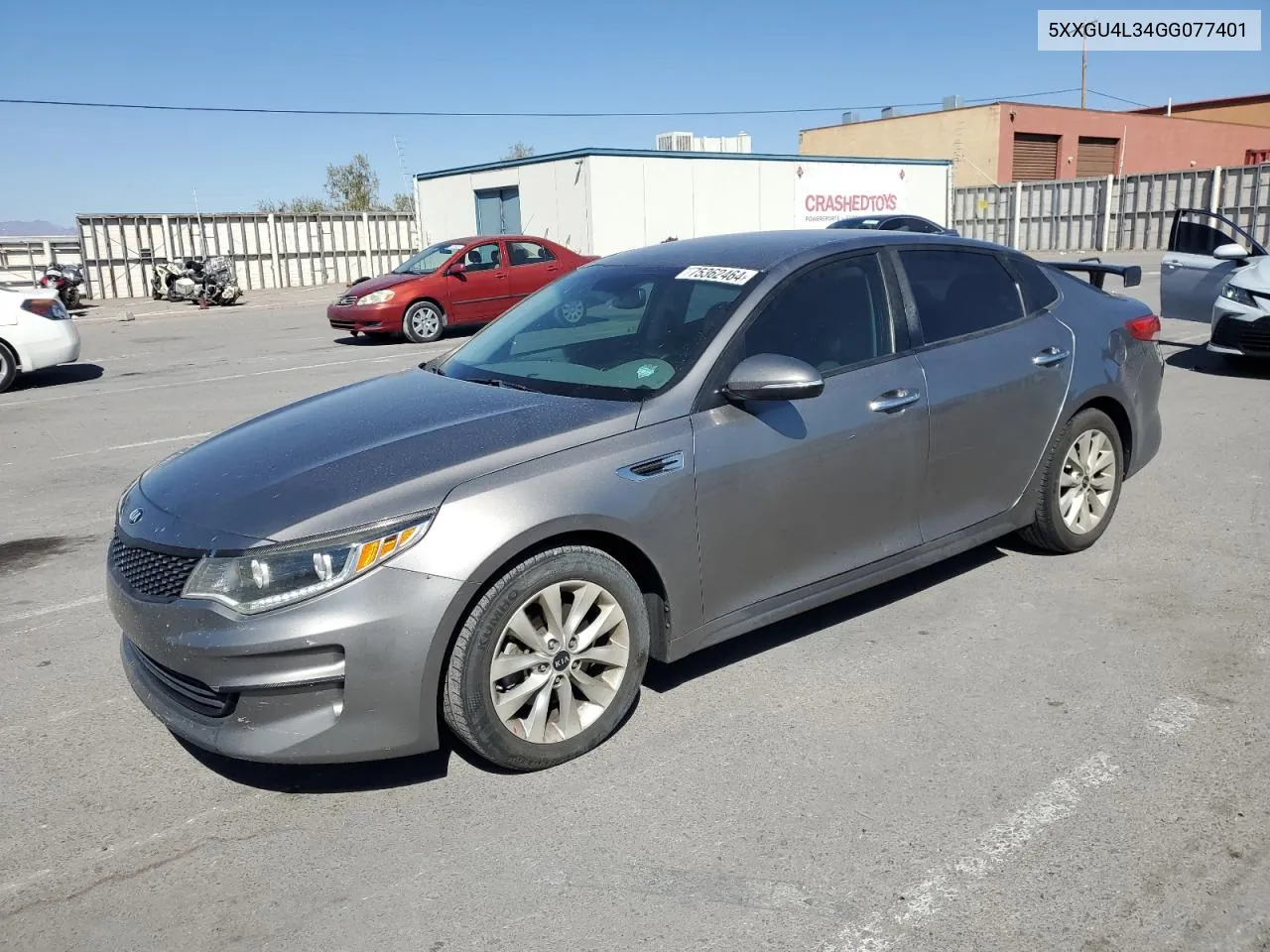 2016 Kia Optima Ex VIN: 5XXGU4L34GG077401 Lot: 75362464