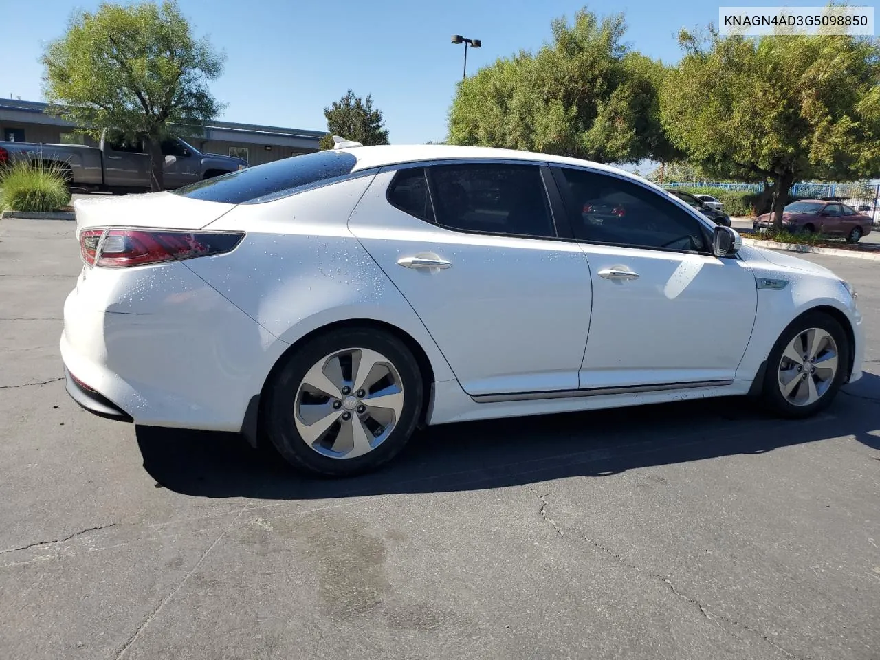 2016 Kia Optima Hybrid VIN: KNAGN4AD3G5098850 Lot: 75567164